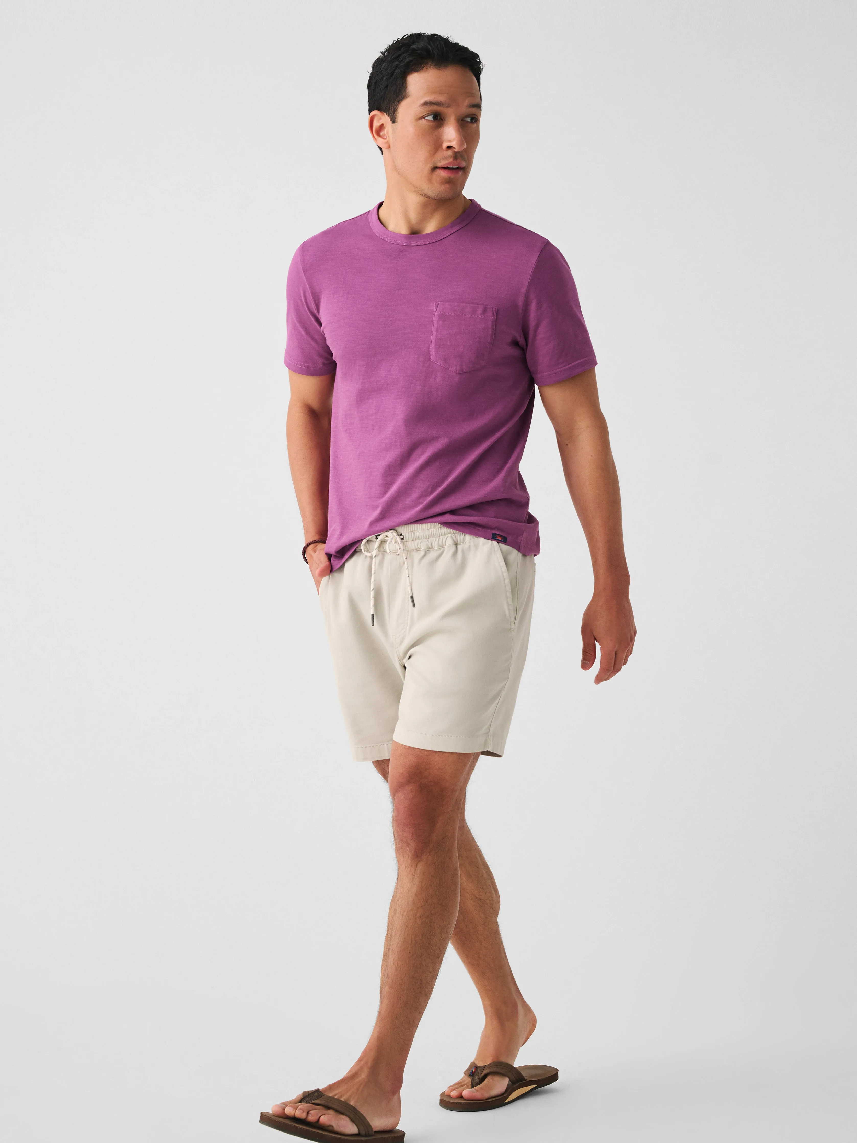 Sunwashed Pocket Tee - Deep Berry sold by Faherty product image thumbnail 5