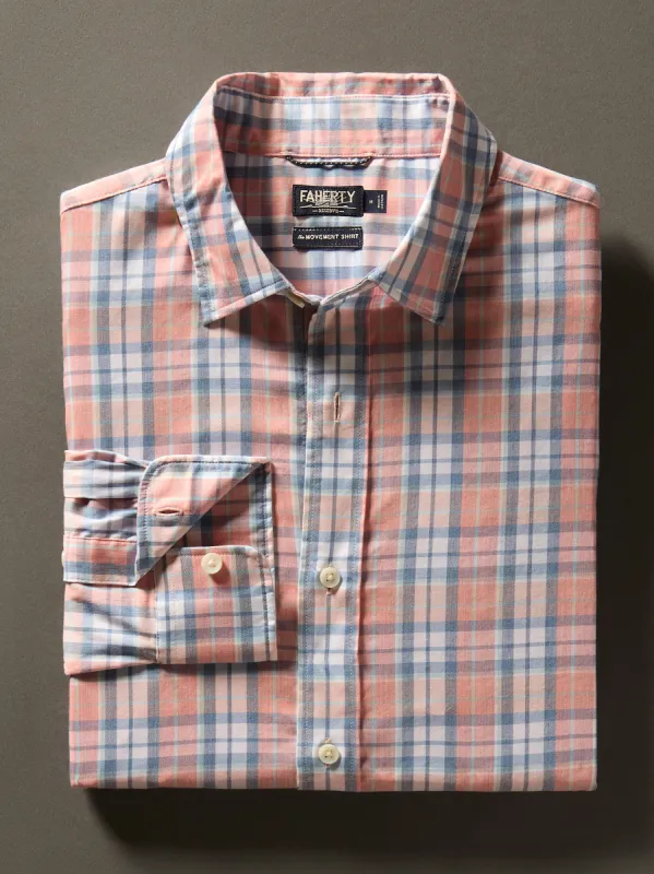 Movement™ Shirt Classic Fit - Ocean Coral Plaid sold by Faherty