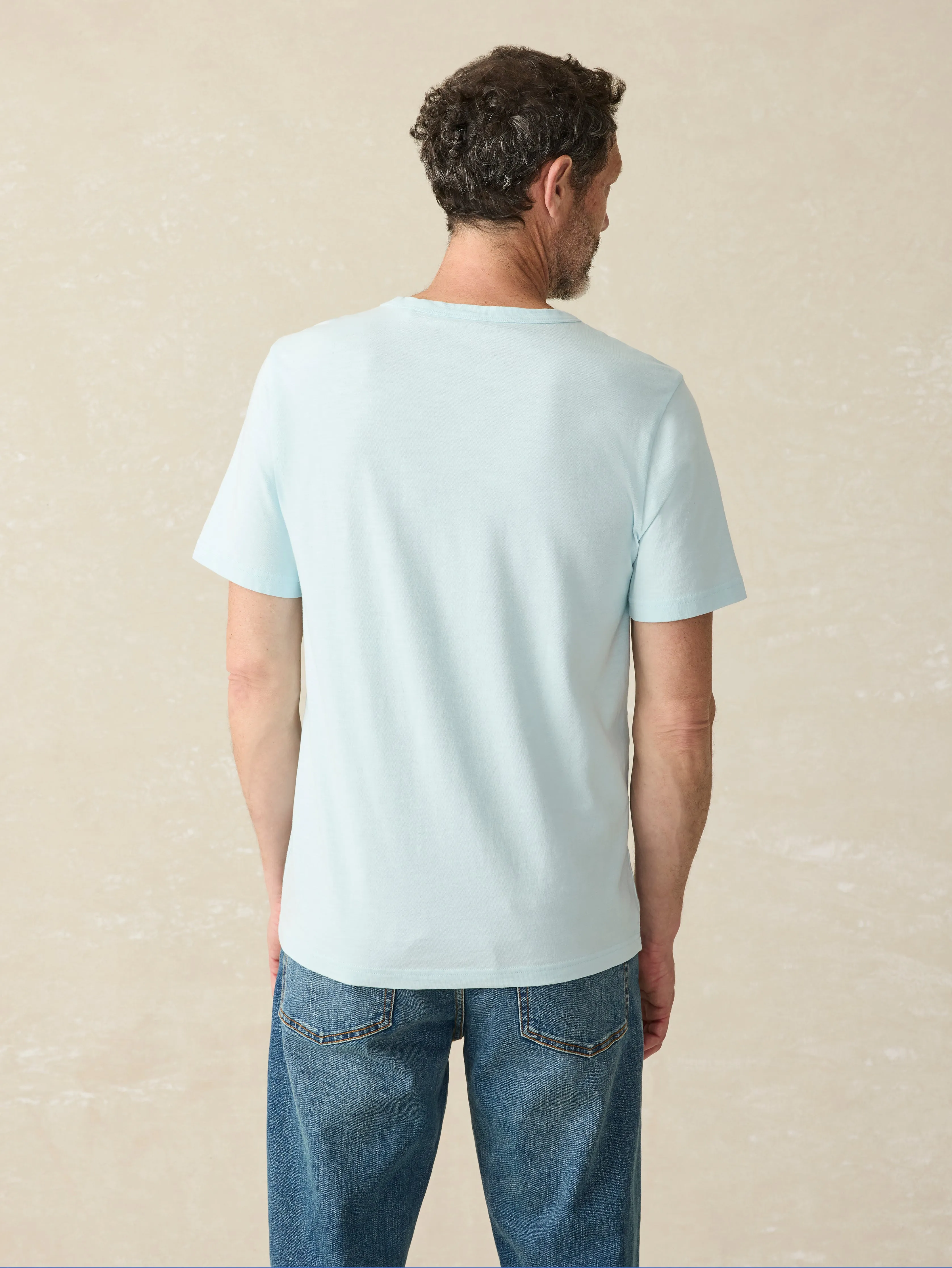 Sunwashed Tee (Tall) - Blue Oasis sold by Faherty product image thumbnail 5