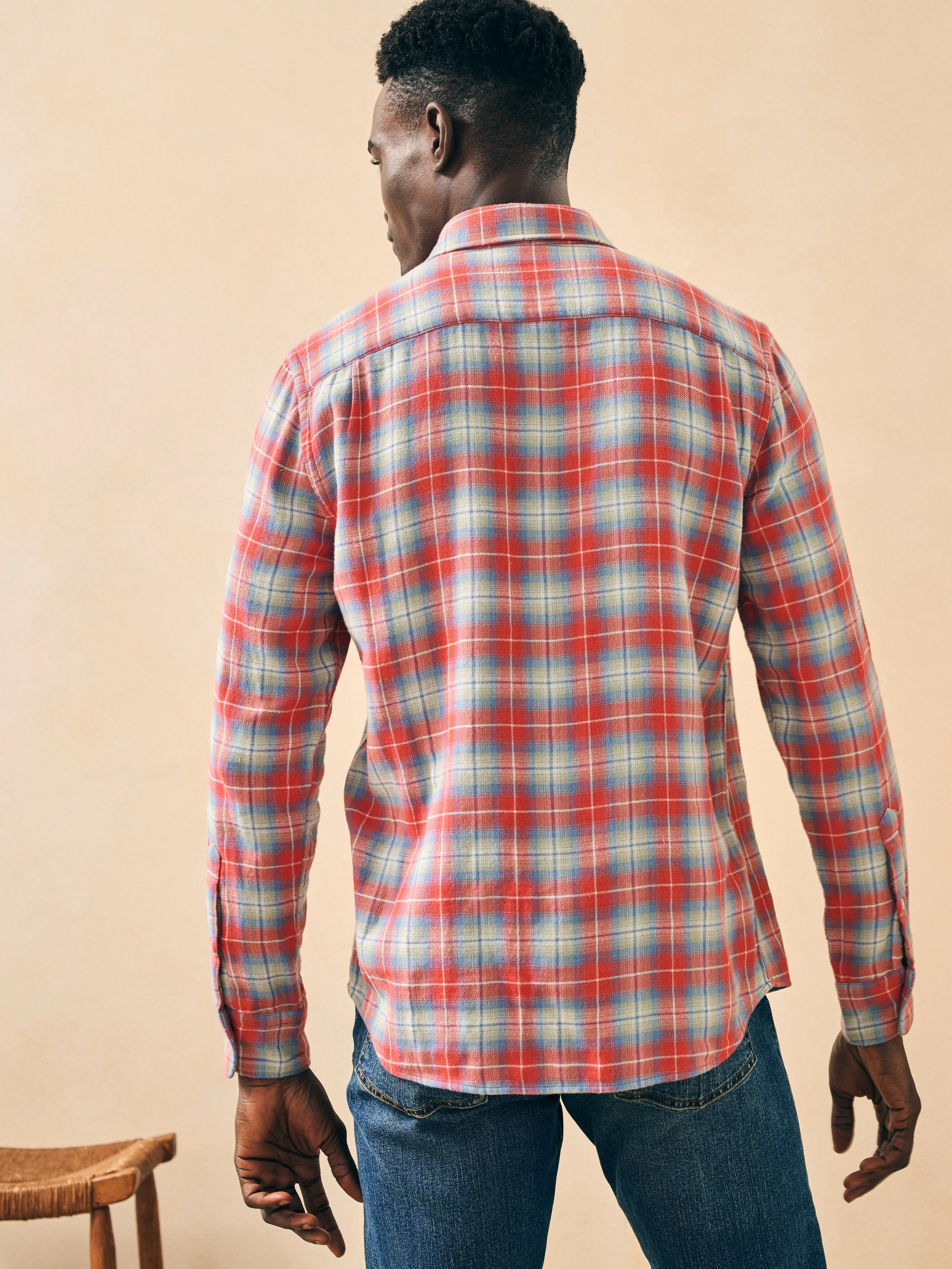 Doublecloth Shirt - Red Hill Plaid sold by Faherty product image thumbnail 4