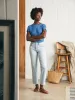 Organic Cotton Slim Straight Ankle Denim - Cloudbreak Wash sold by Faherty