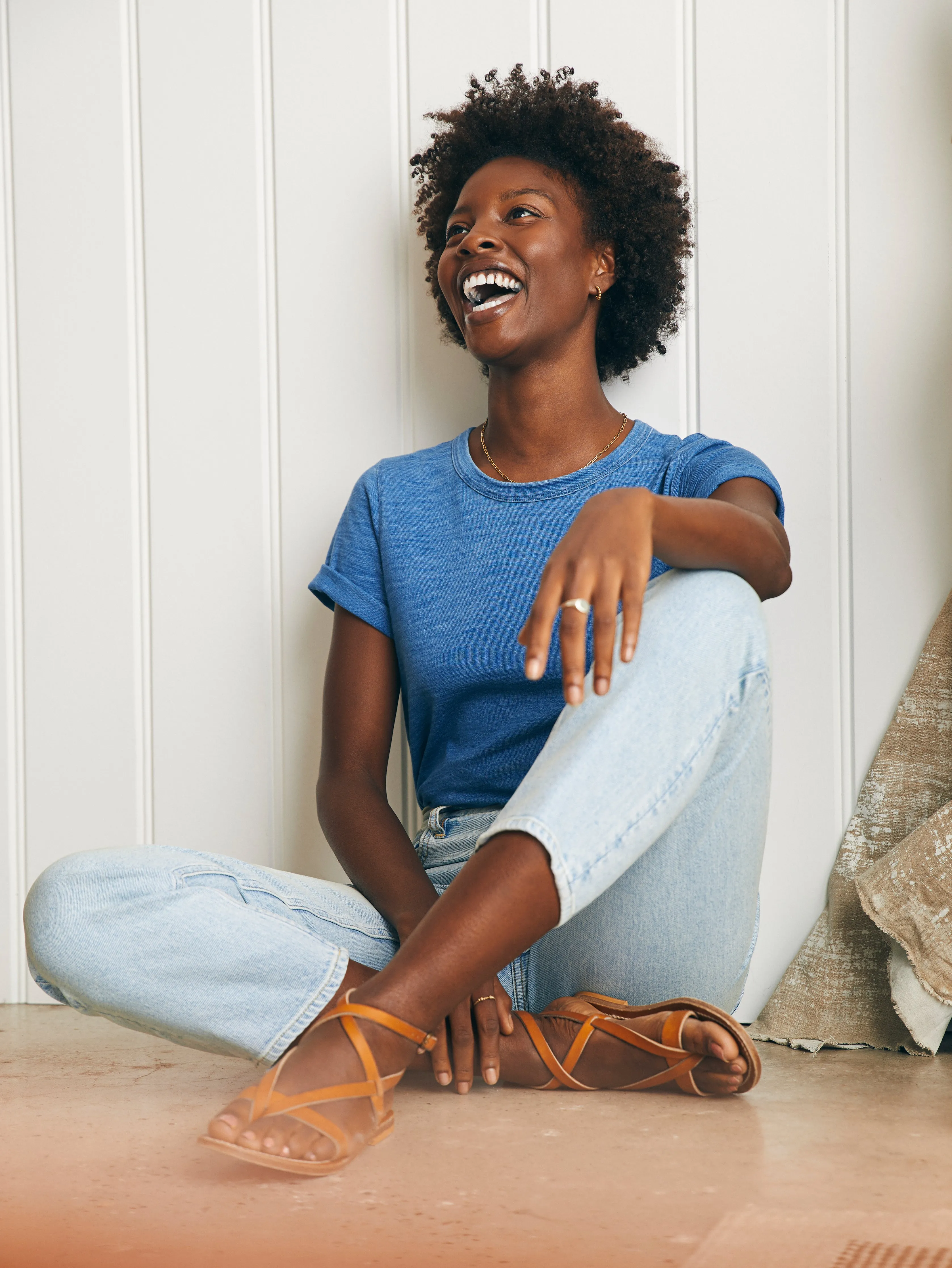 Organic Cotton Slim Straight Ankle Denim - Cloudbreak Wash sold by Faherty product image thumbnail 3