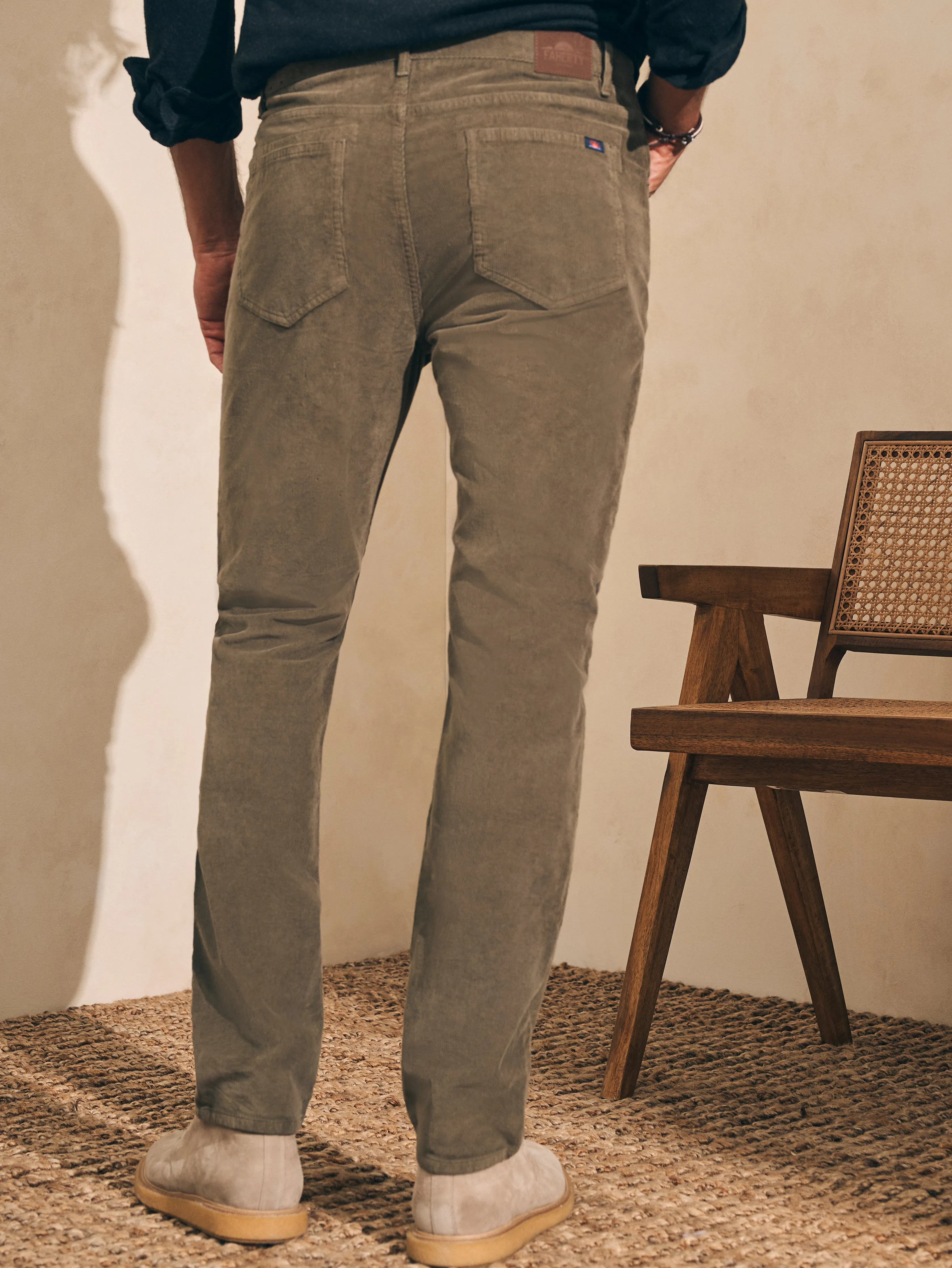 Stretch Corduroy 5-Pocket Pant (30" Inseam) - Surplus Olive sold by Faherty product image thumbnail 5