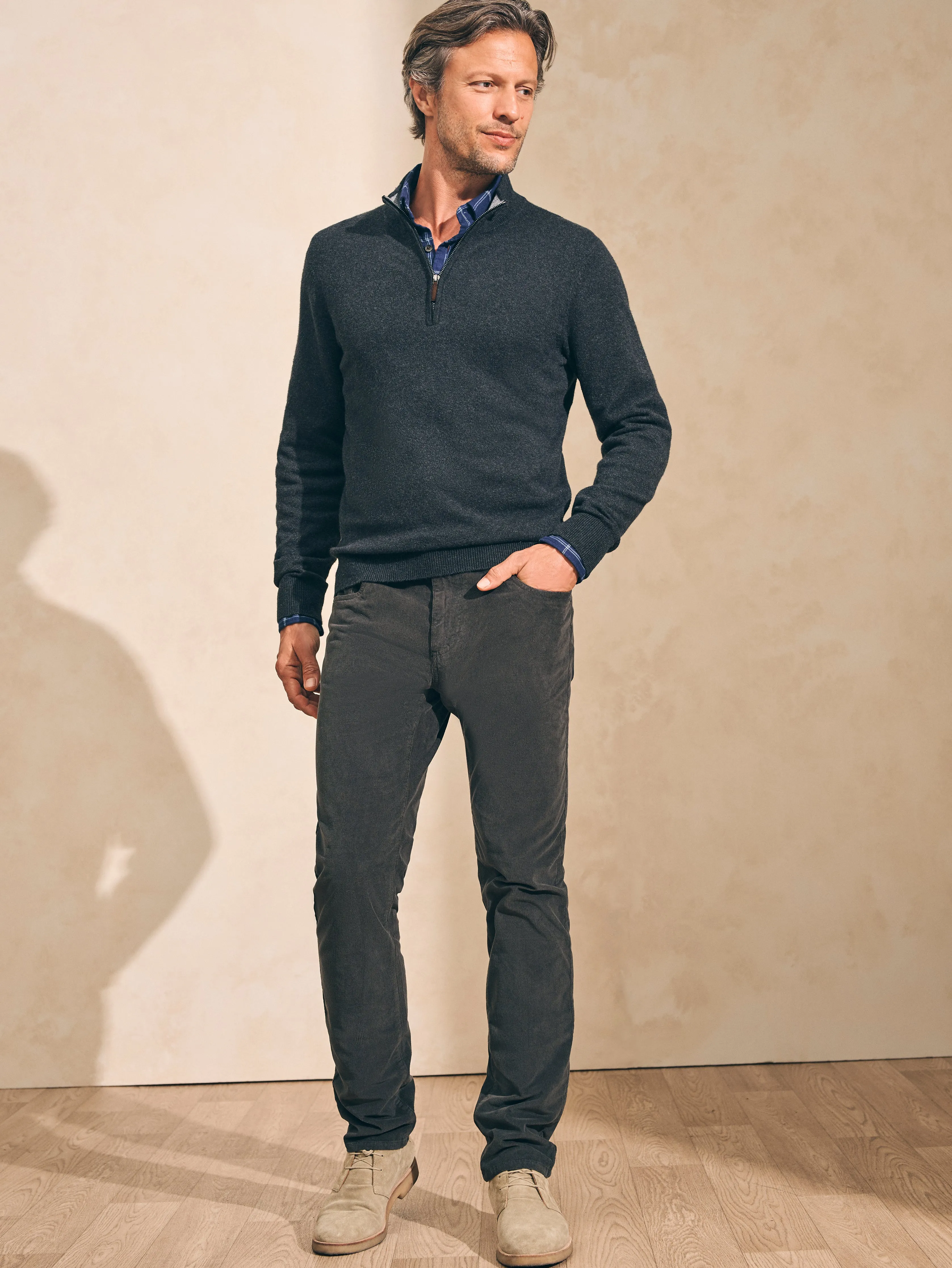 Mountain Quarter Zip Sweater - Ash Heather sold by Faherty product image thumbnail 4