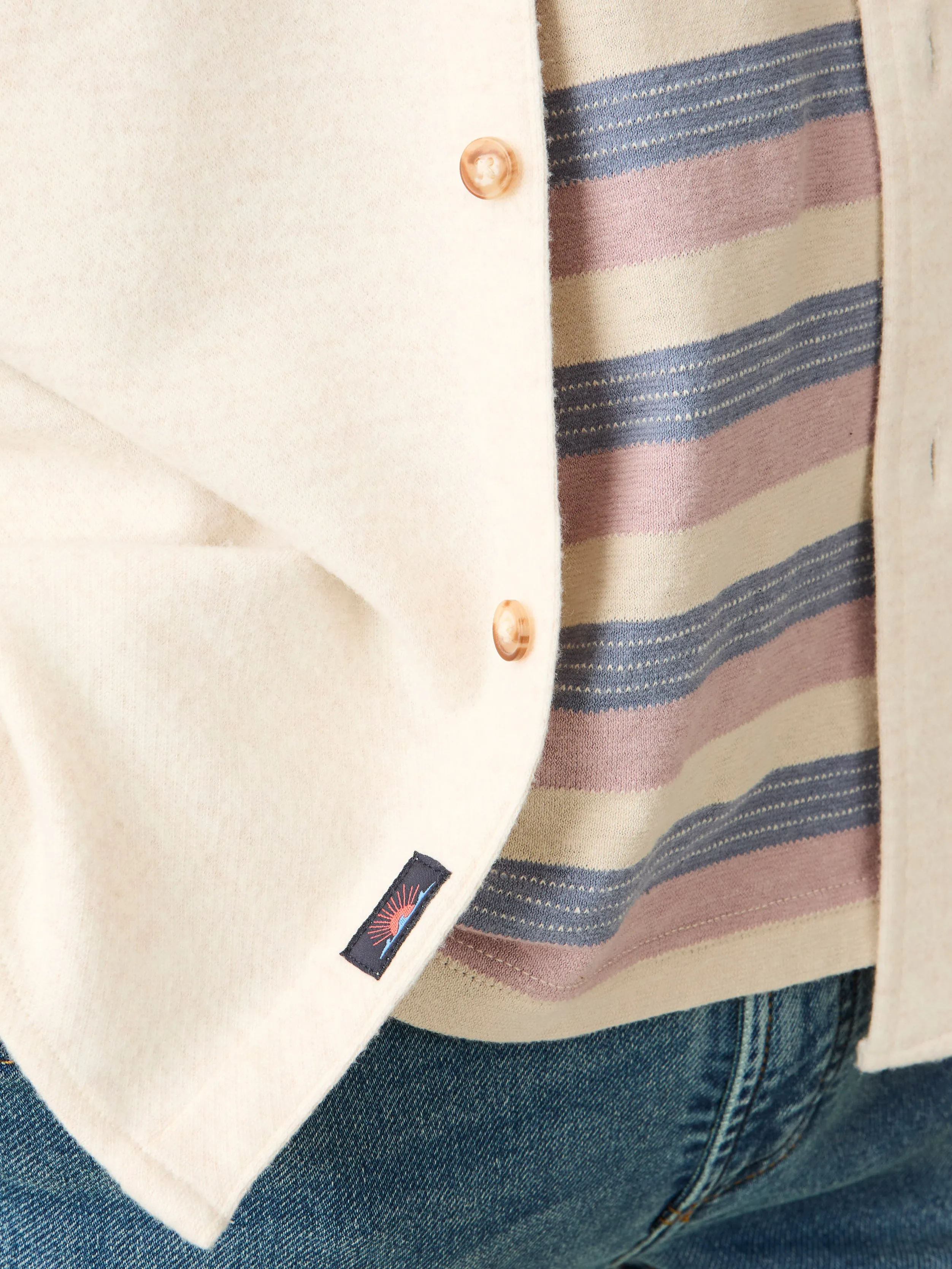 Legend™ Sweater Shirt (single Pocket) - Off White sold by Faherty product image thumbnail 2