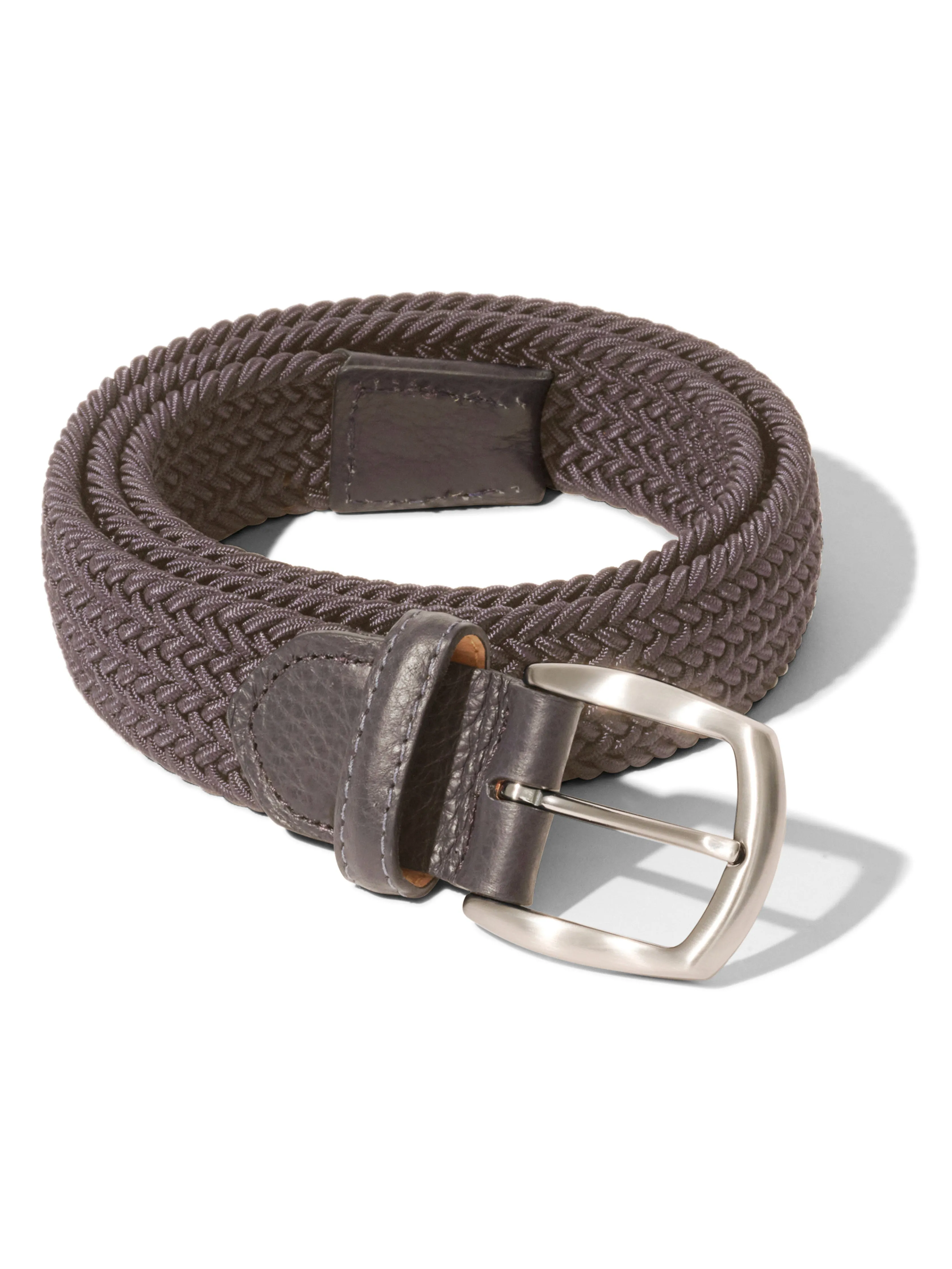 Stretch Woven Belt - Grey sold by Faherty
