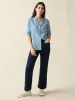 Tried & True Chambray Shirt - Aspen Stripe Wash sold by Faherty