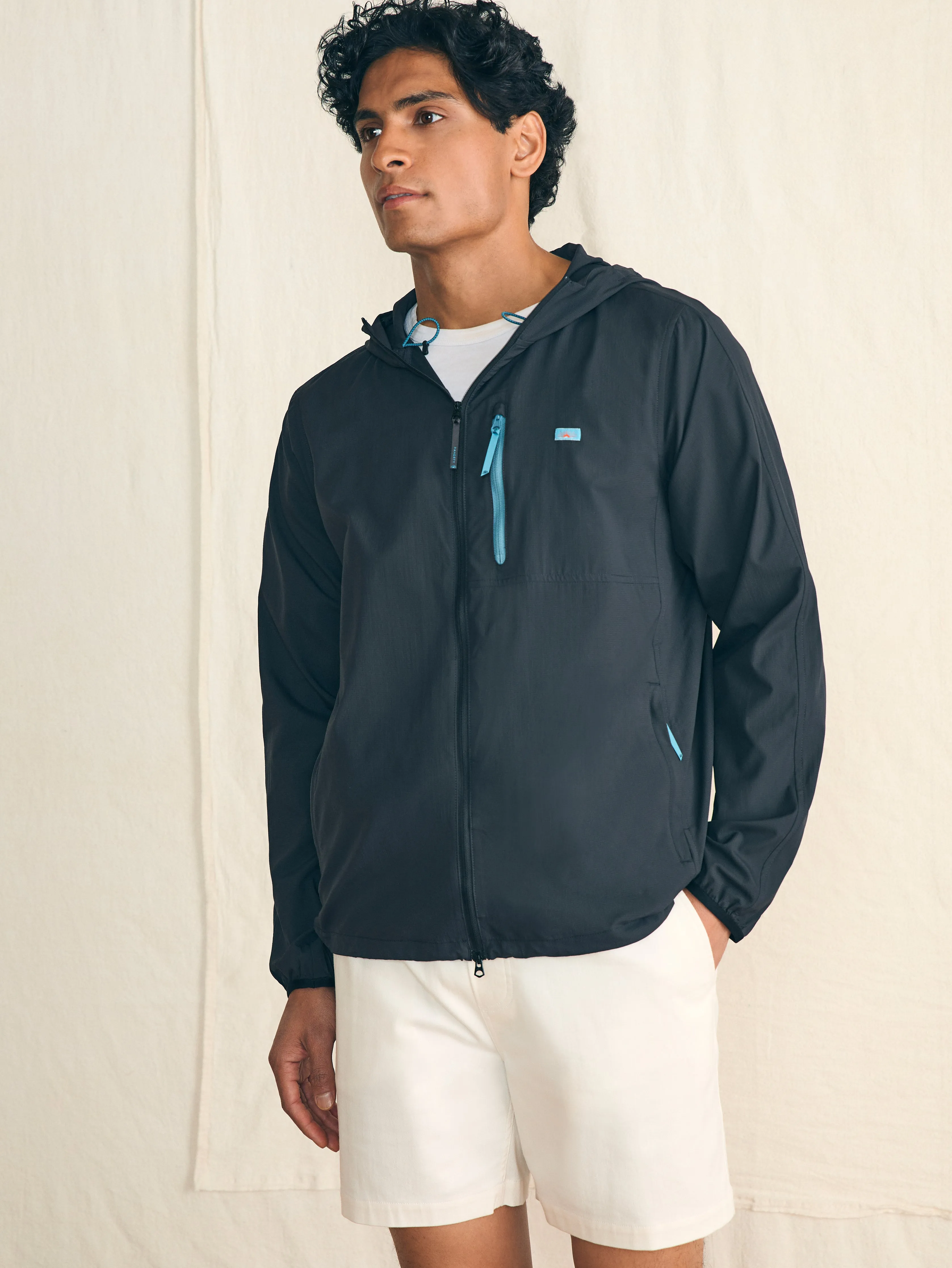 Shorelite Packable Anorak - Summit Black sold by Faherty