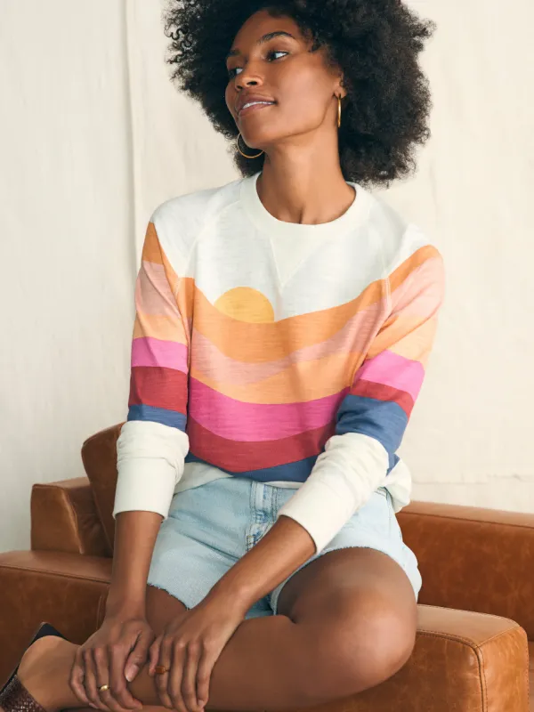 Sunwashed Slub Crewneck - Soleil Set Sail sold by Faherty