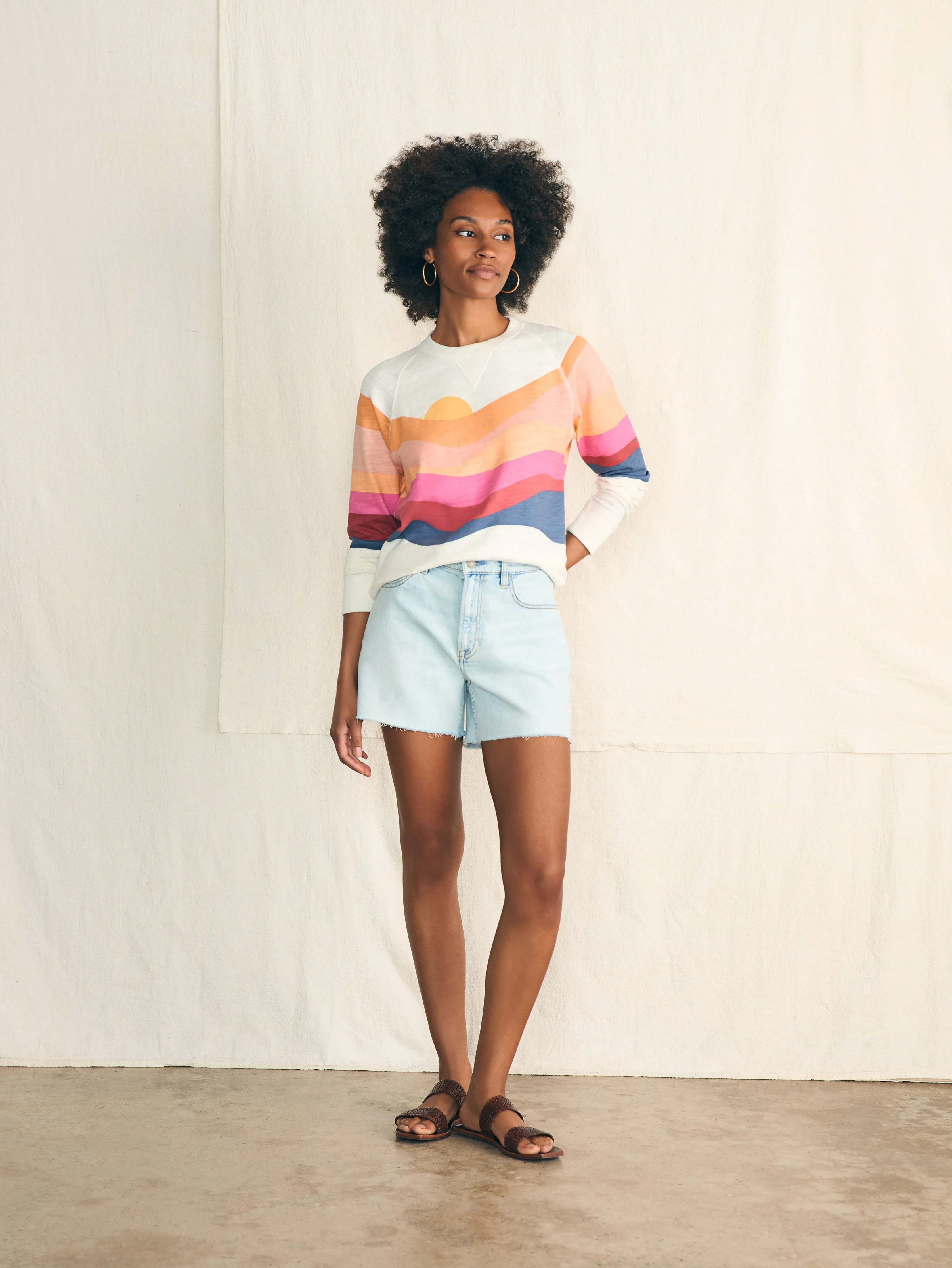 Sunwashed Slub Crewneck - Soleil Set Sail sold by Faherty product image thumbnail 4