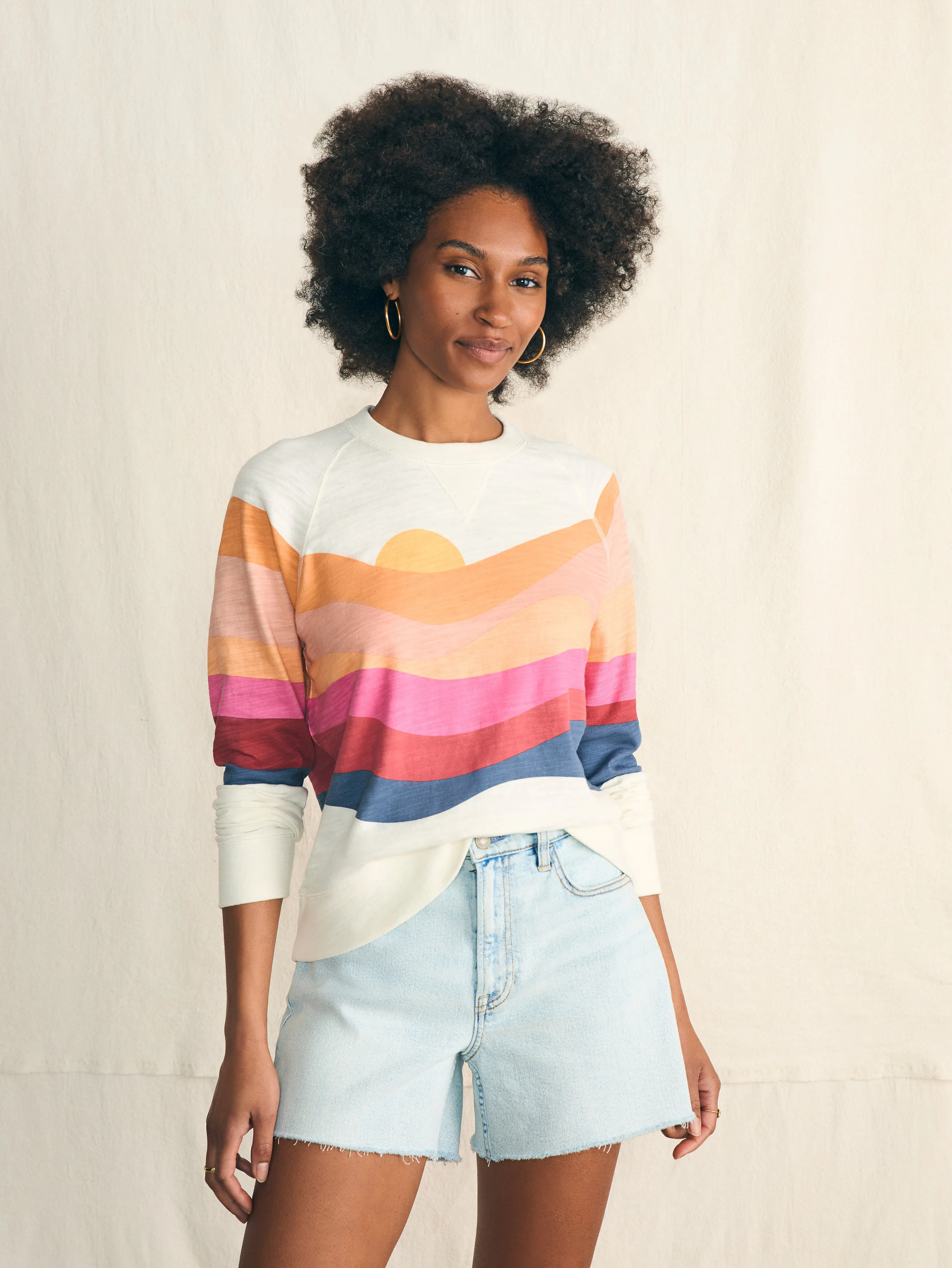 Sunwashed Slub Crewneck - Soleil Set Sail sold by Faherty product image thumbnail 2