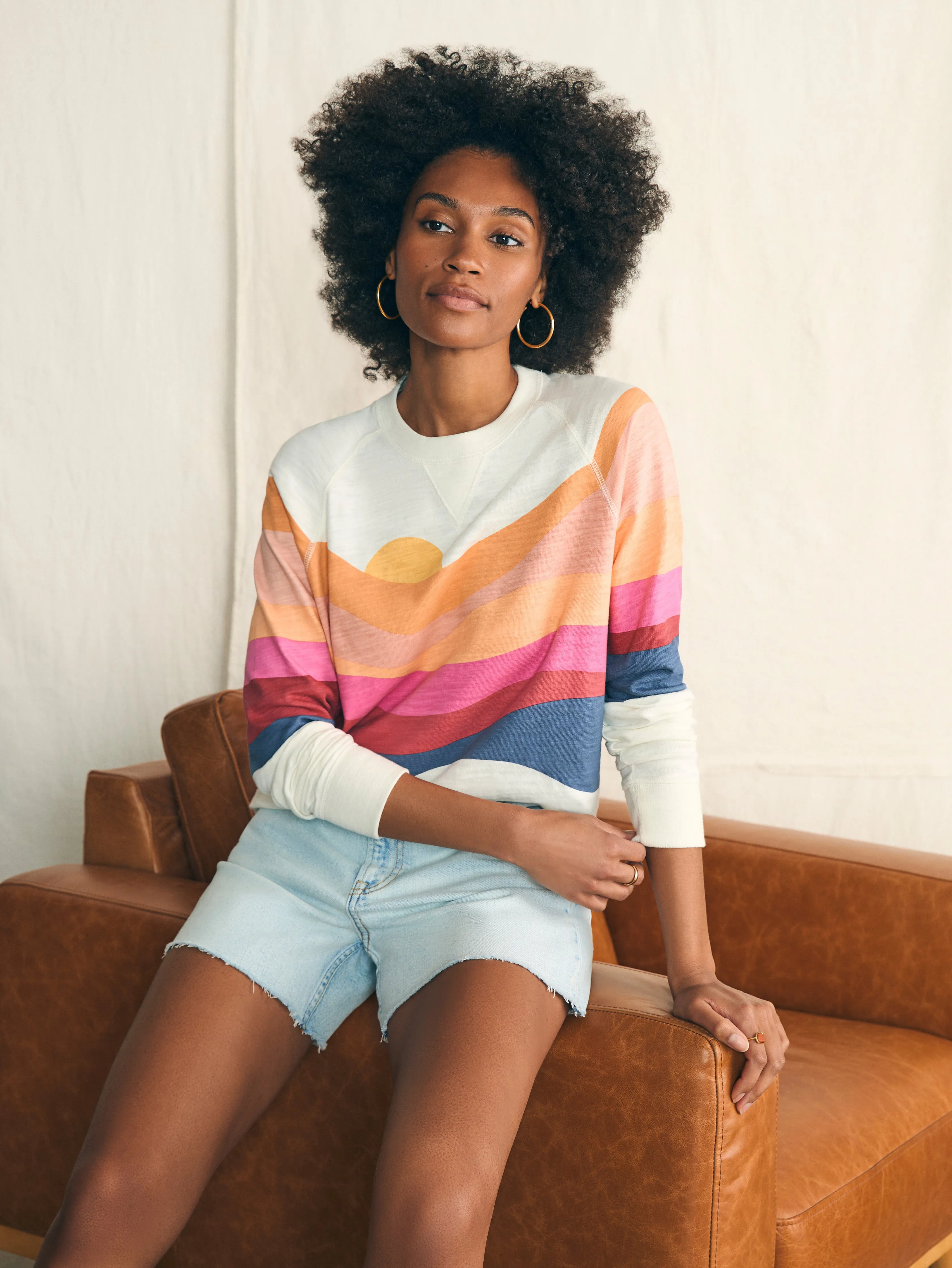 Sunwashed Slub Crewneck - Soleil Set Sail sold by Faherty product image thumbnail 5