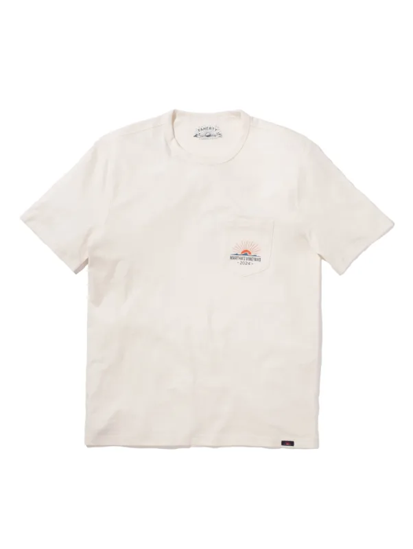 Martha's Vineyard Short-Sleeve Crew T-Shirt - White sold by Faherty