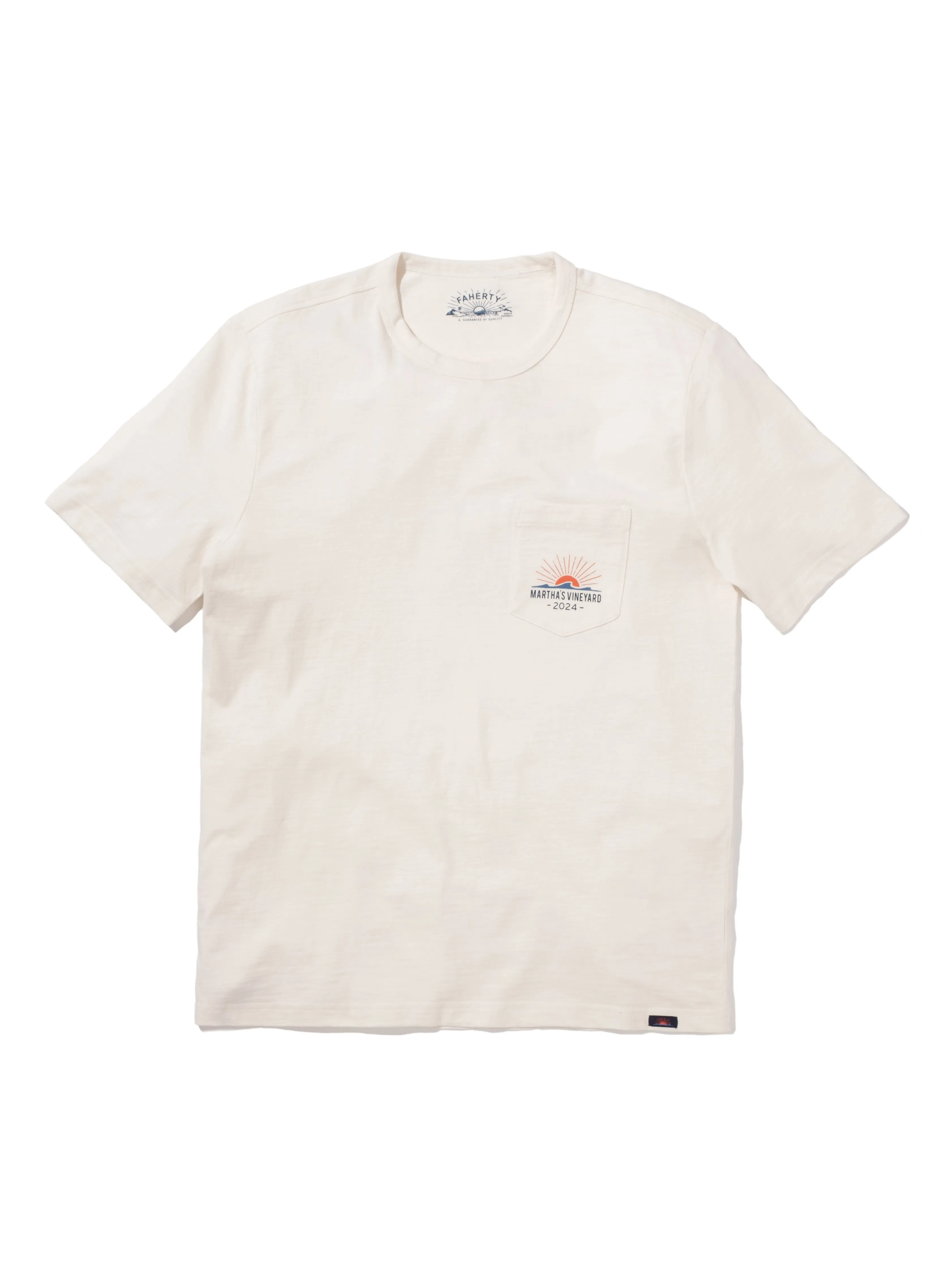 Martha's Vineyard Short-Sleeve Crew T-Shirt - White sold by Faherty