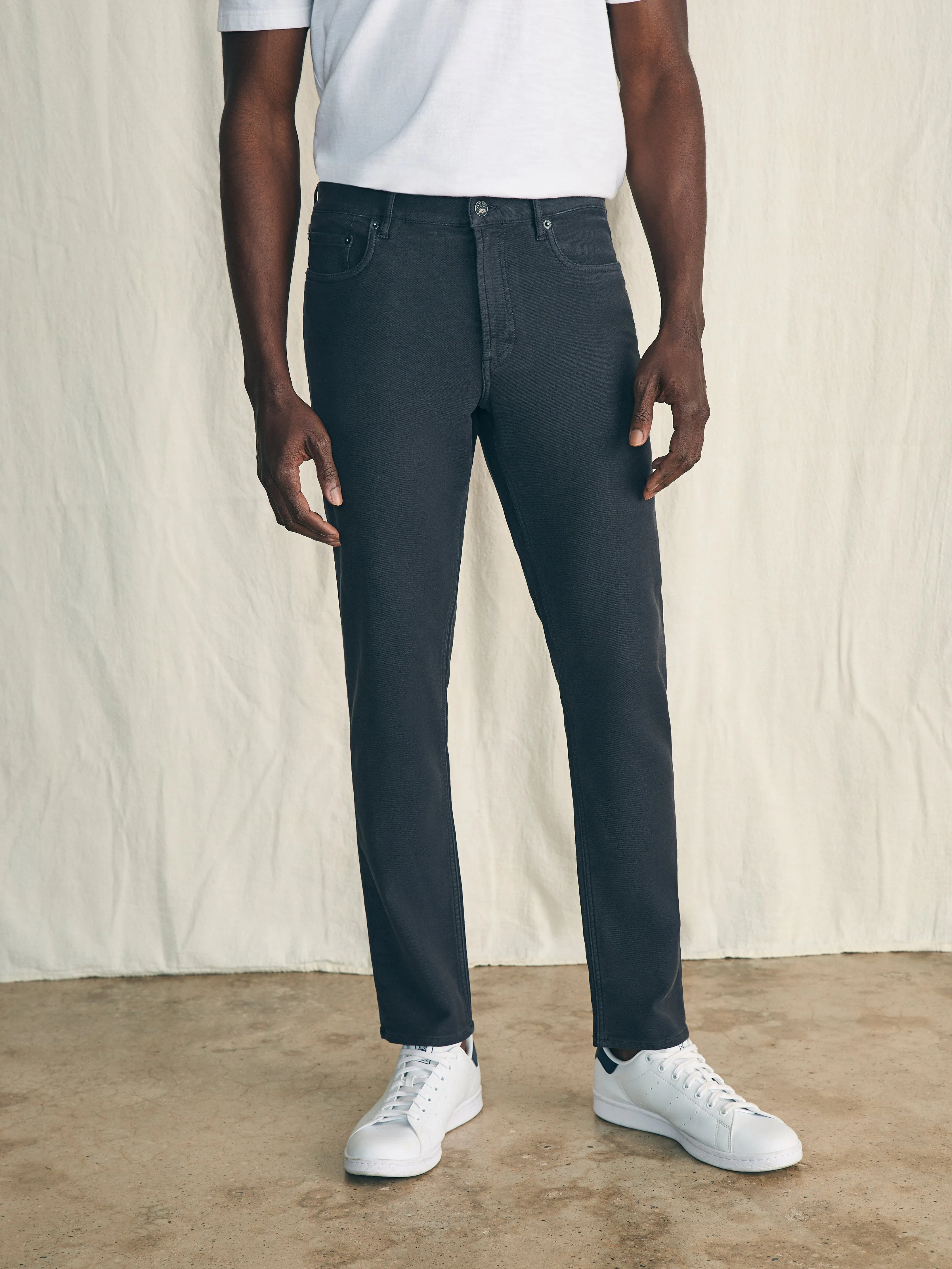 Stretch Terry 5-Pocket Pant (30" Inseam) - Onyx Black sold by Faherty product image thumbnail 2