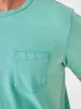 Sunwashed Pocket Tee - Lagoon Teal sold by Faherty
