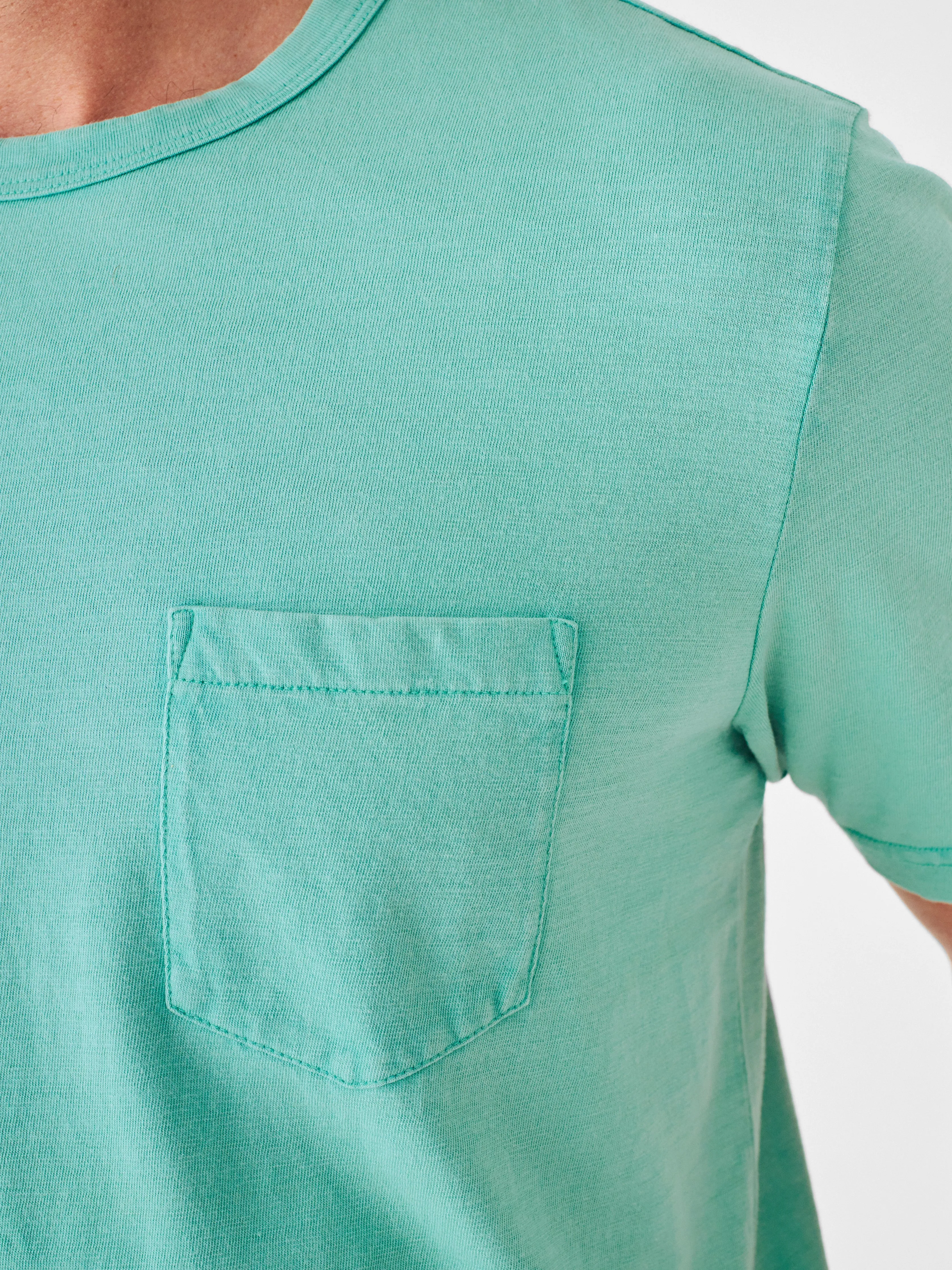 Sunwashed Pocket Tee - Lagoon Teal sold by Faherty product image thumbnail 5