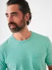 Sunwashed Pocket Tee - Lagoon Teal sold by Faherty