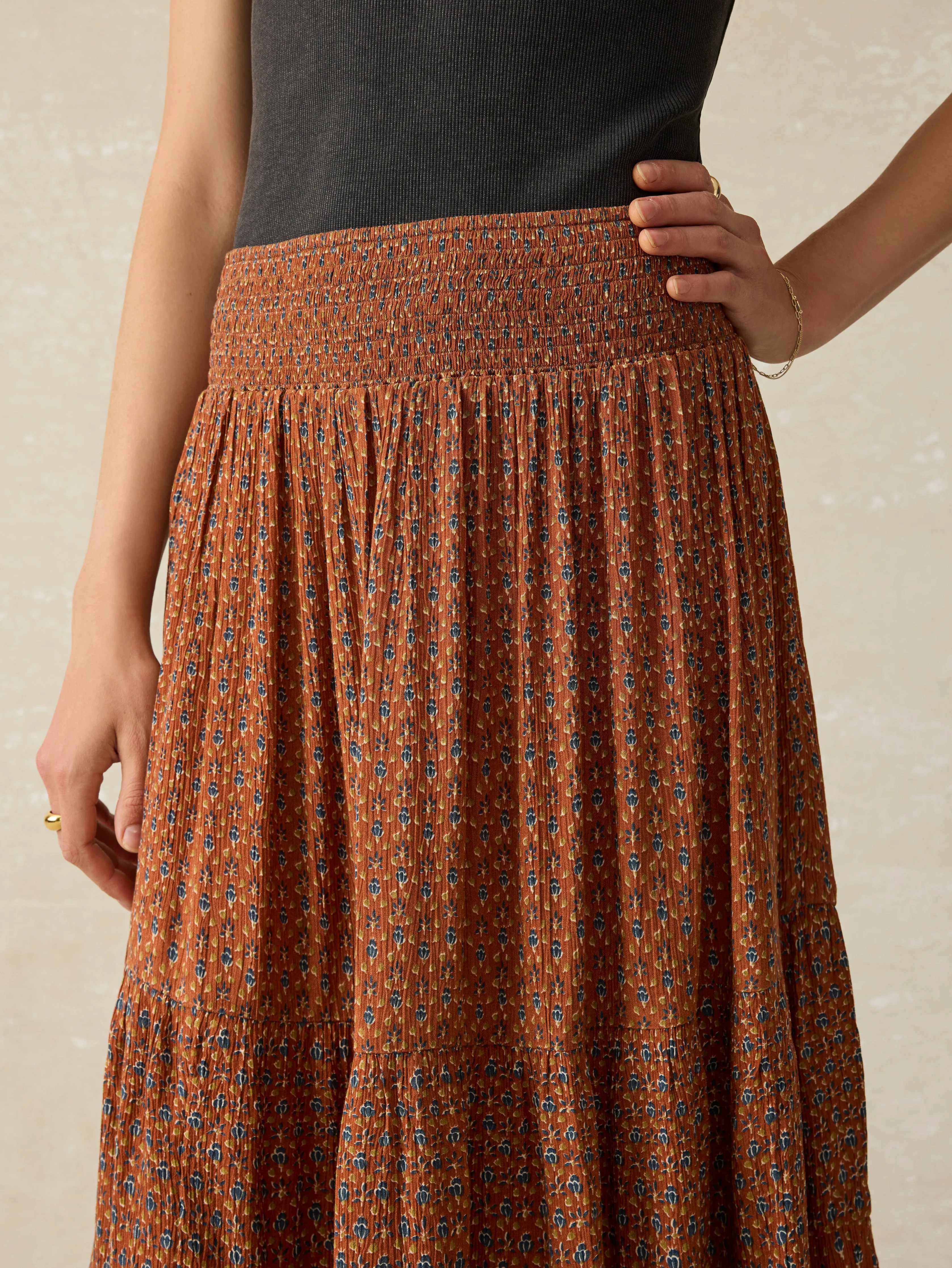 Woodstock Skirt - Chestnut Blossom sold by Faherty product image thumbnail 4