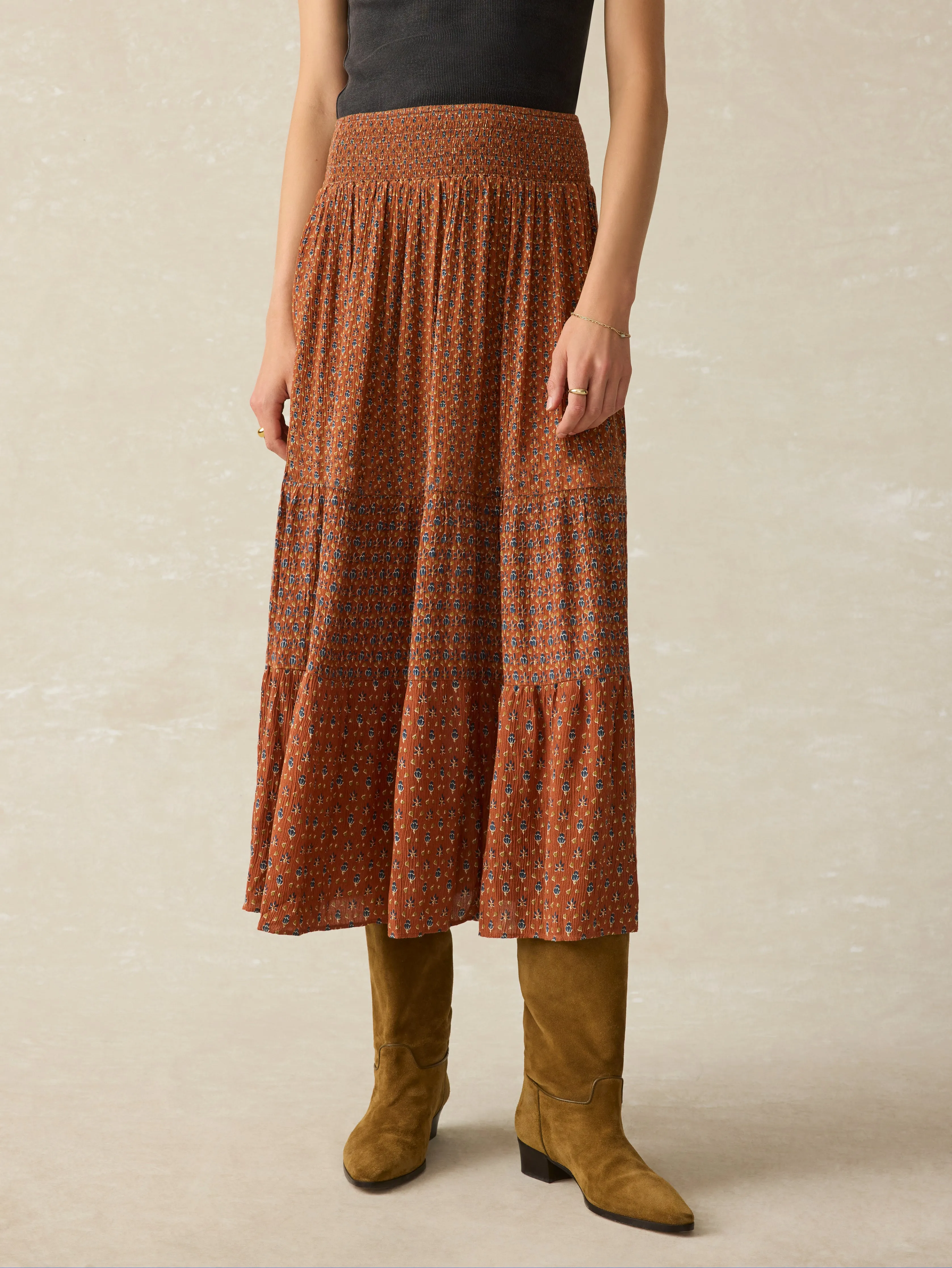 Woodstock Skirt - Chestnut Blossom sold by Faherty product image thumbnail 2