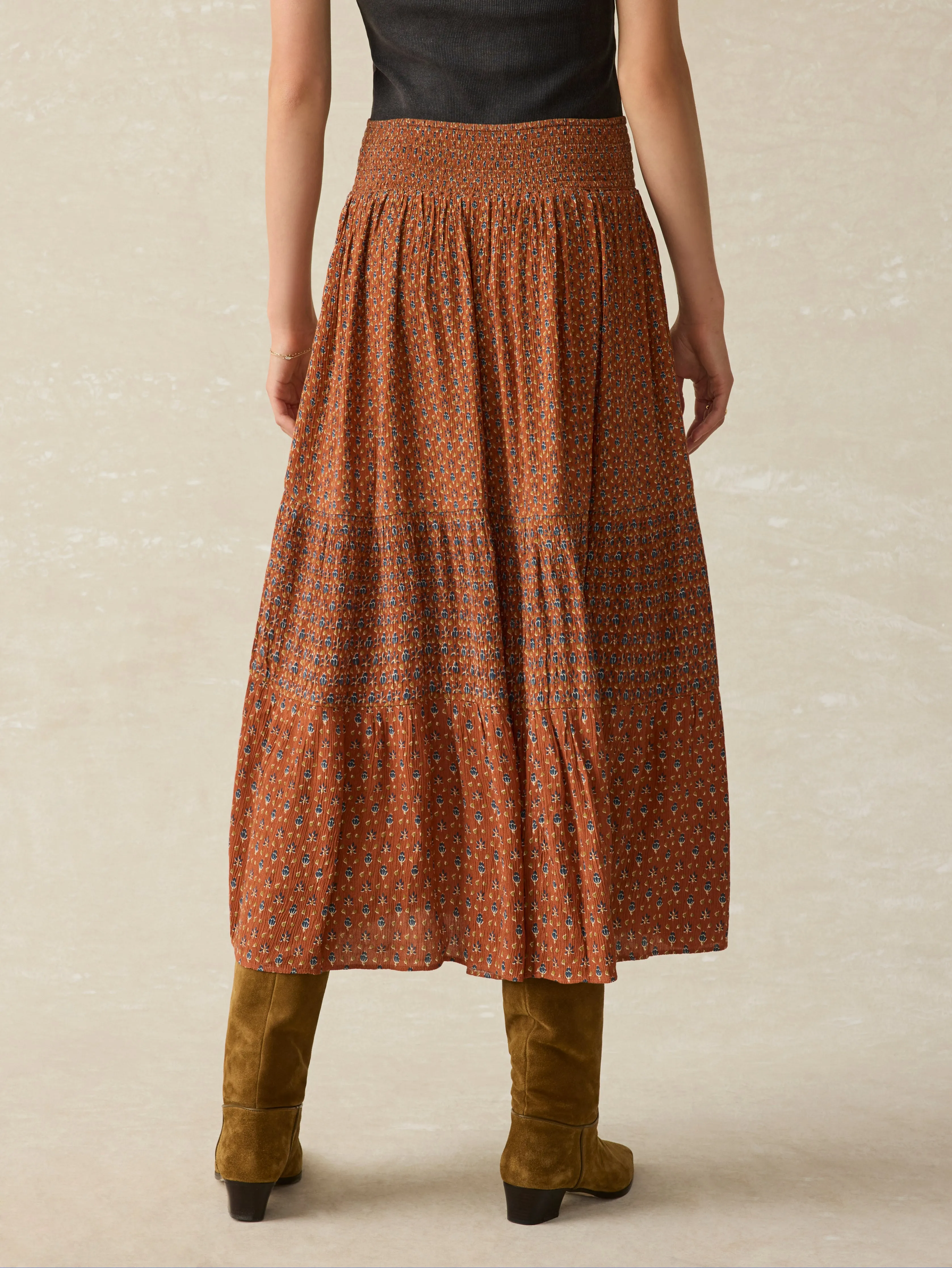 Woodstock Skirt - Chestnut Blossom sold by Faherty product image thumbnail 5
