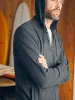 Sunwashed Slub Zip Hoodie - Graphite sold by Faherty