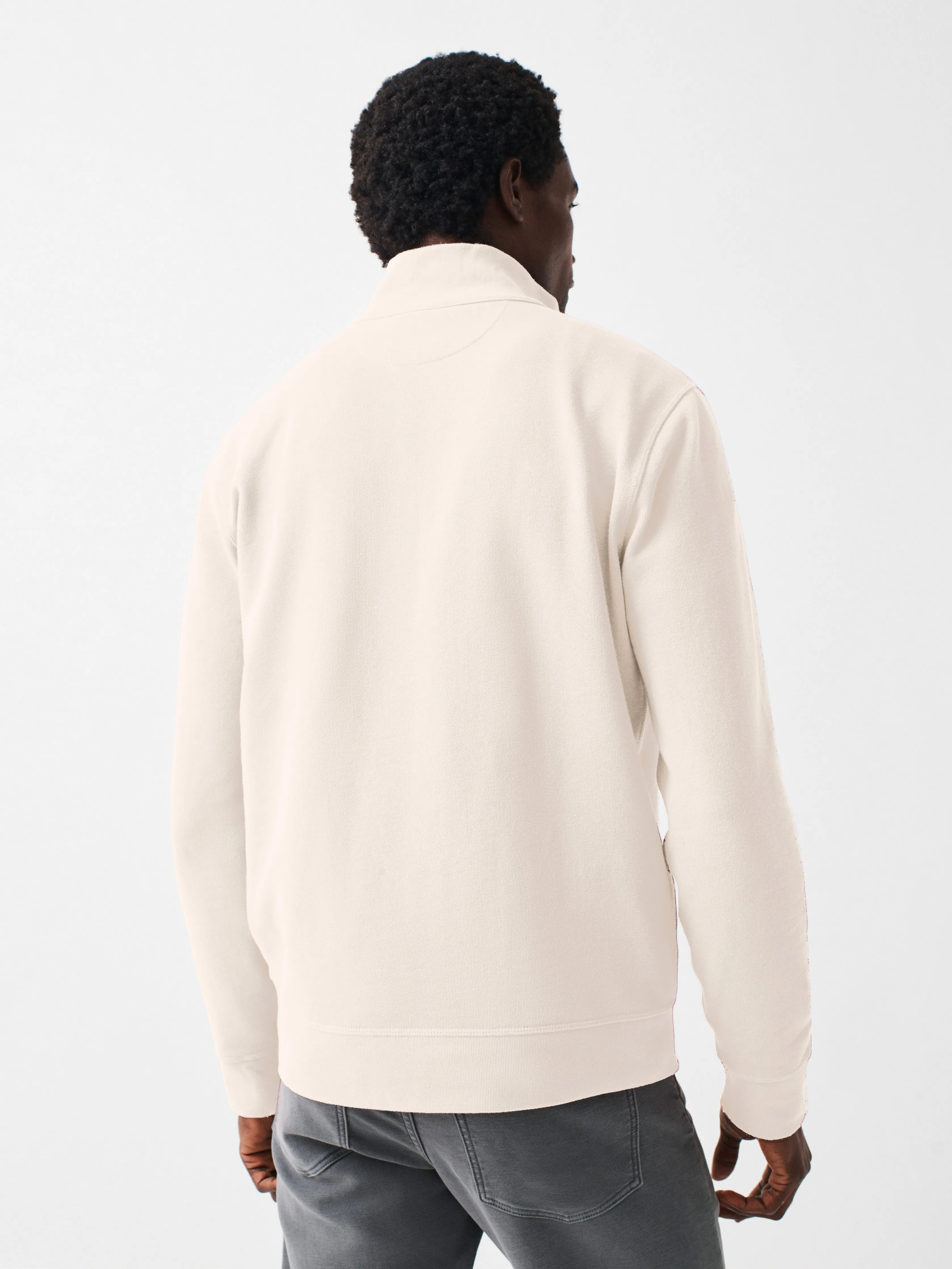 Martha's Vineyard Long-Sleeve Terry Quarter Zip - Solar White sold by Faherty product image thumbnail 2