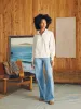 Beach Fleece Quarter Zip - Egret sold by Faherty