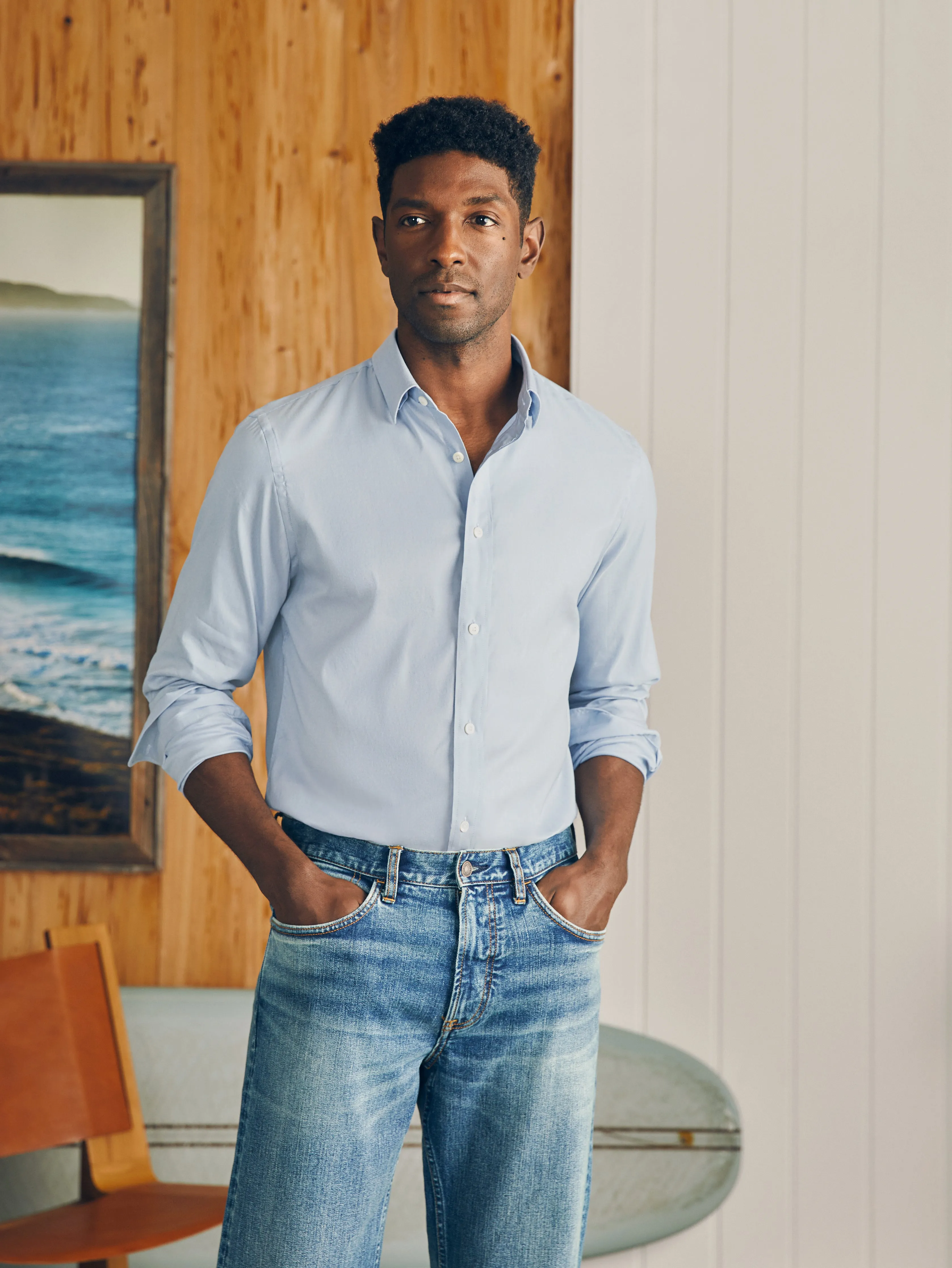 Movement™ Dress Shirt - Atlantic Sky sold by Faherty