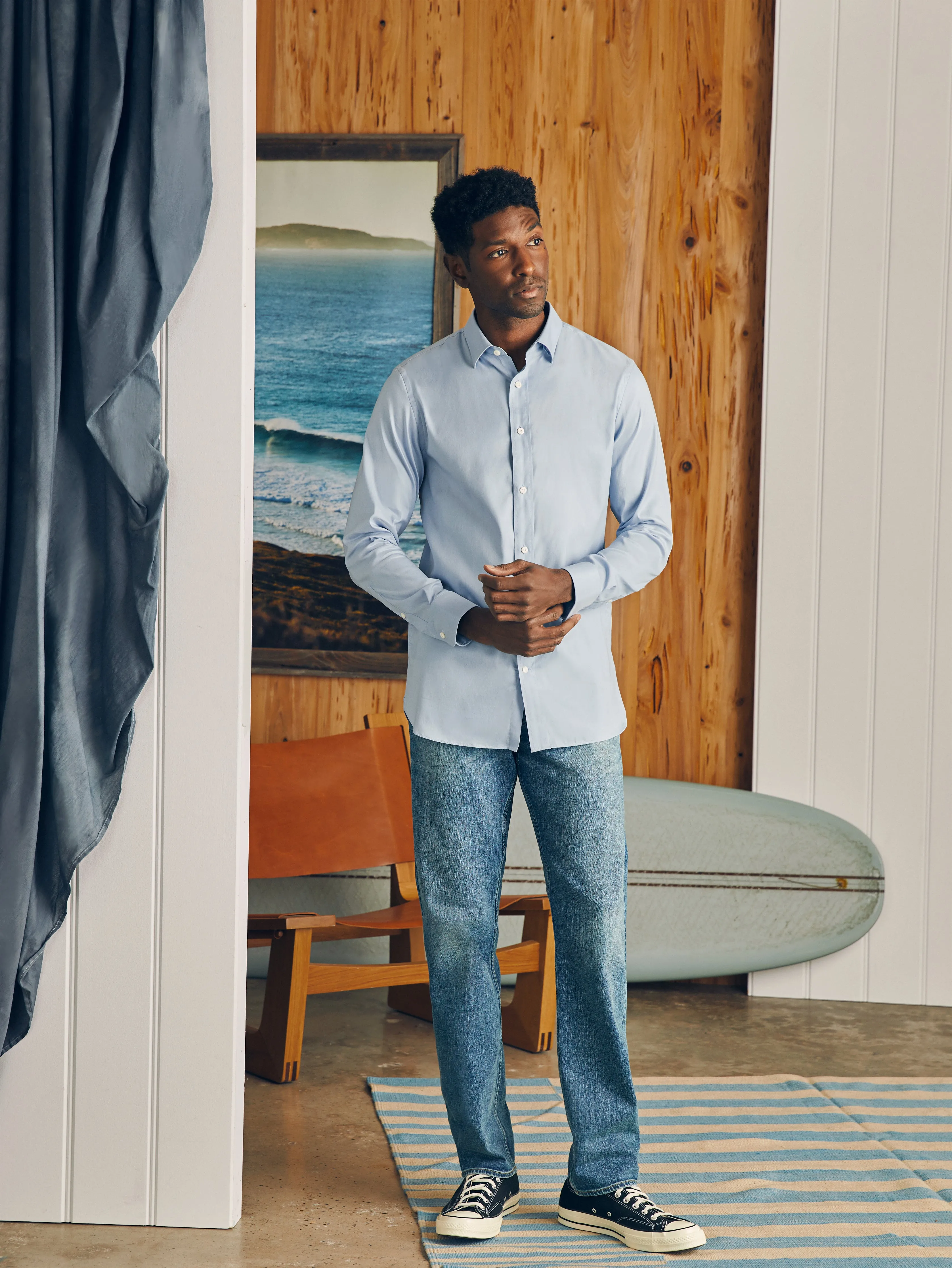 Movement™ Dress Shirt - Atlantic Sky sold by Faherty product image thumbnail 3