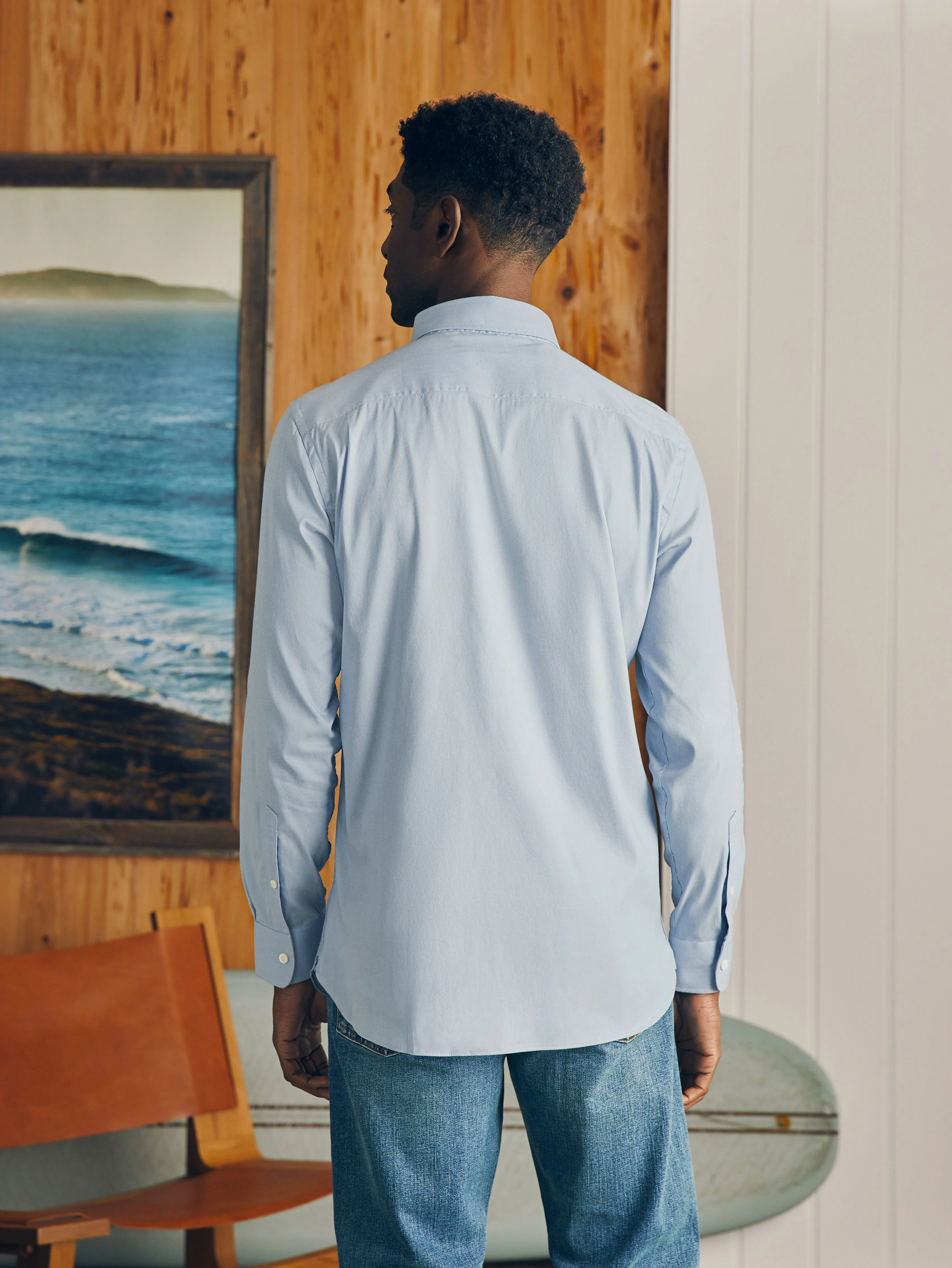 Movement™ Dress Shirt - Atlantic Sky sold by Faherty product image thumbnail 4