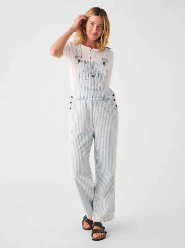 Topsail Classic Overall - Railroad Stripe sold by Faherty