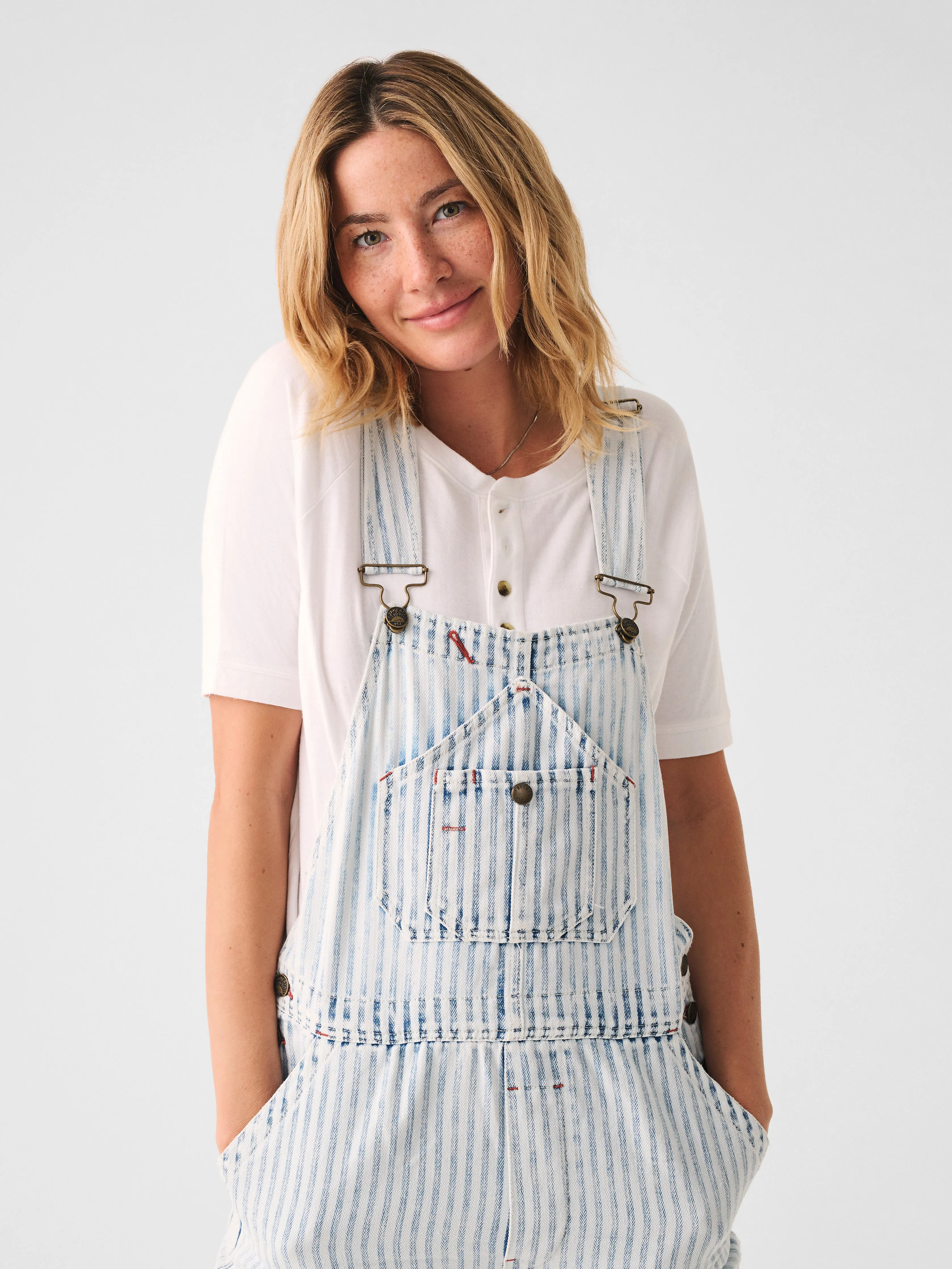 Topsail Classic Overall - Railroad Stripe sold by Faherty product image thumbnail 2