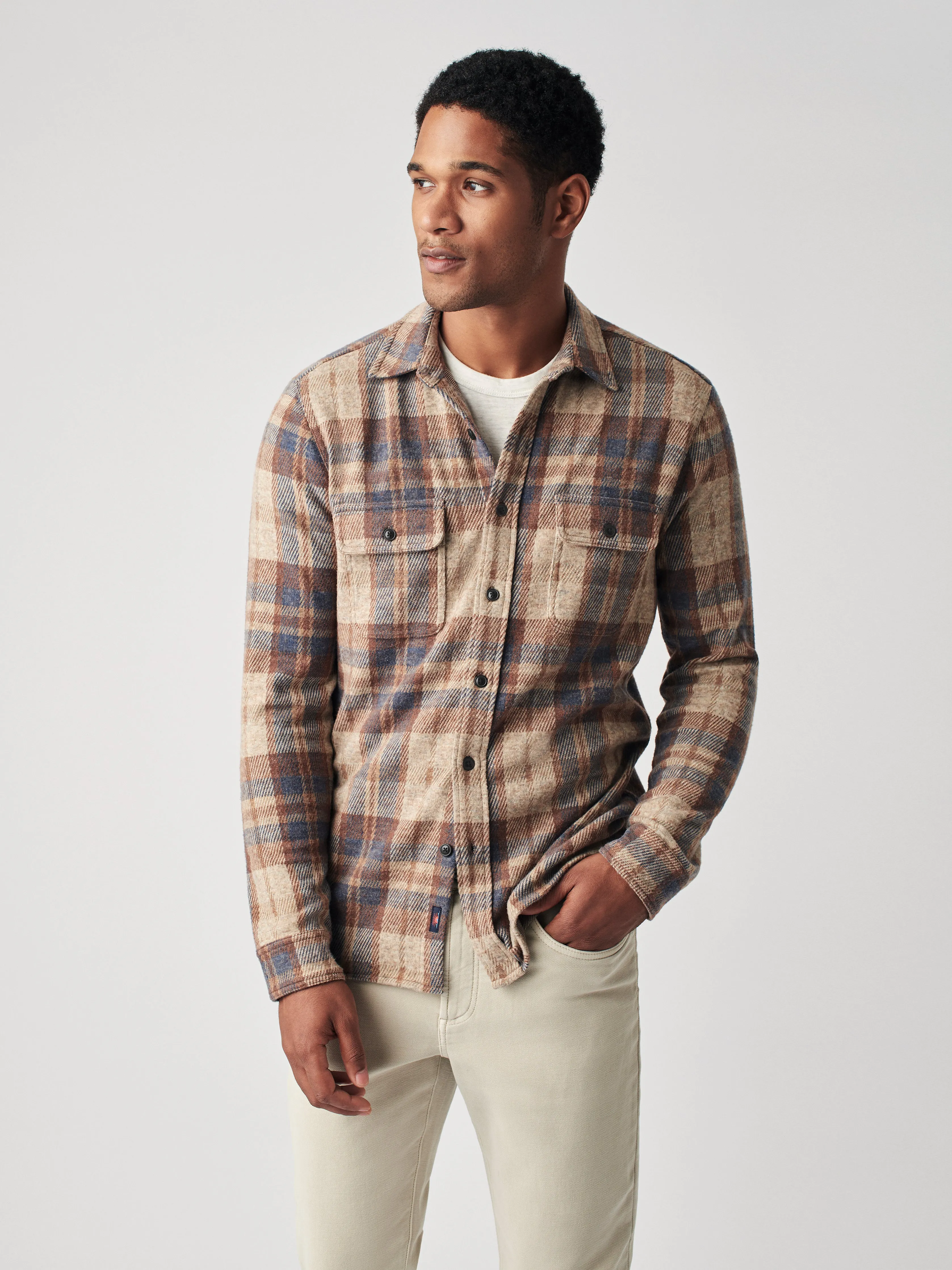 Legend™ Sweater Shirt - Bozeman Plaid sold by Faherty product image thumbnail 2