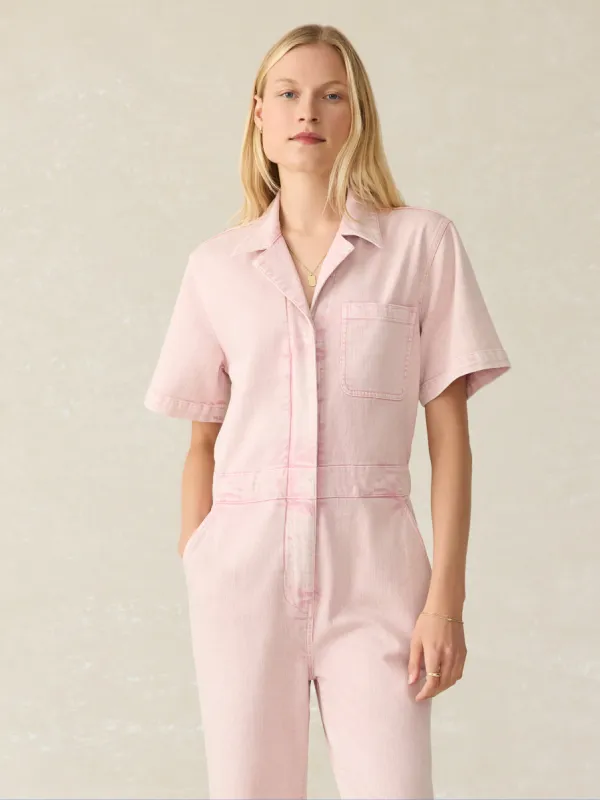 Blaise Jumpsuit - Sunset Blush sold by Faherty