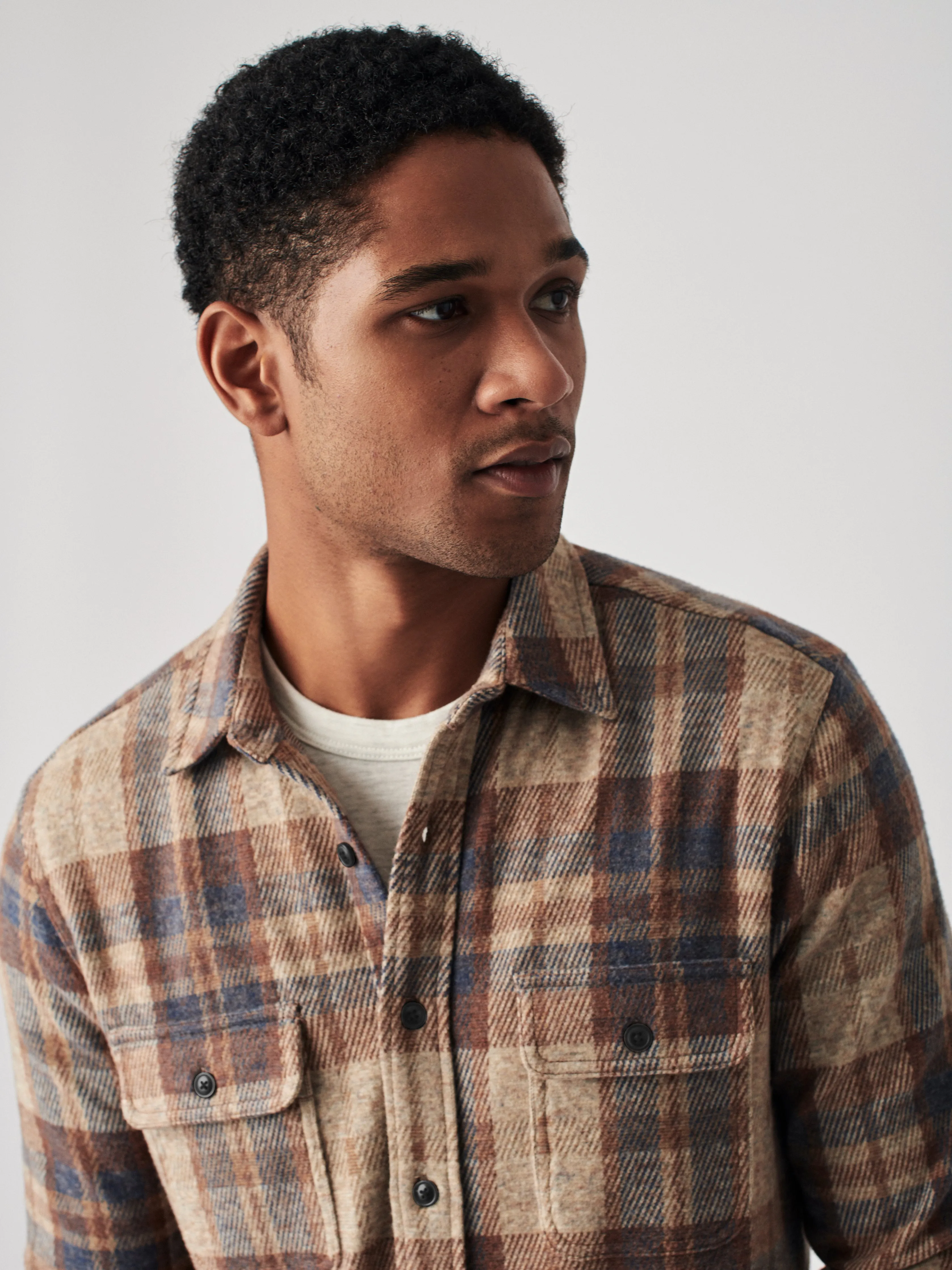 Legend™ Sweater Shirt - Bozeman Plaid sold by Faherty