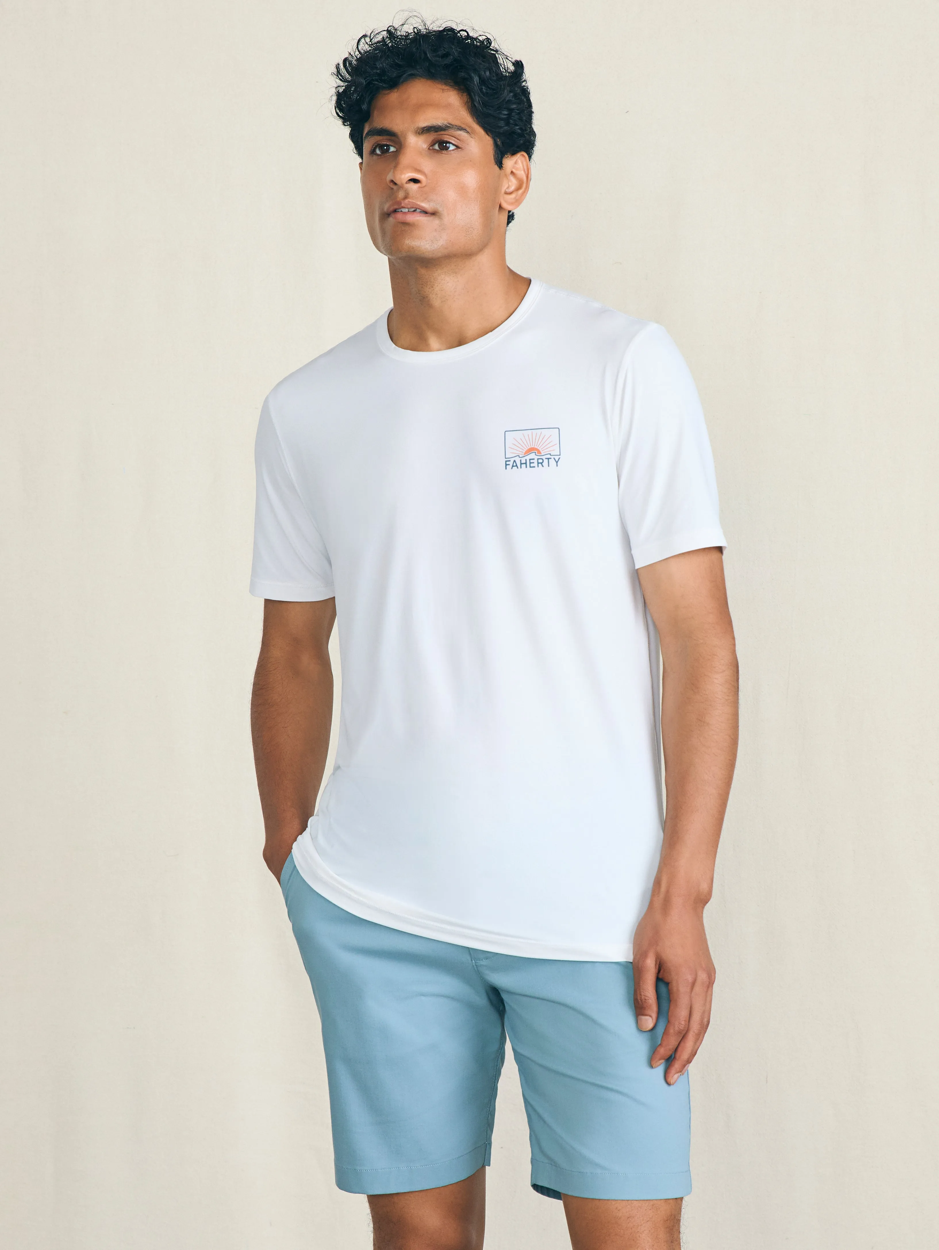 Shorelite Short-Sleeve Tech Tee - Pure White sold by Faherty product image thumbnail 3