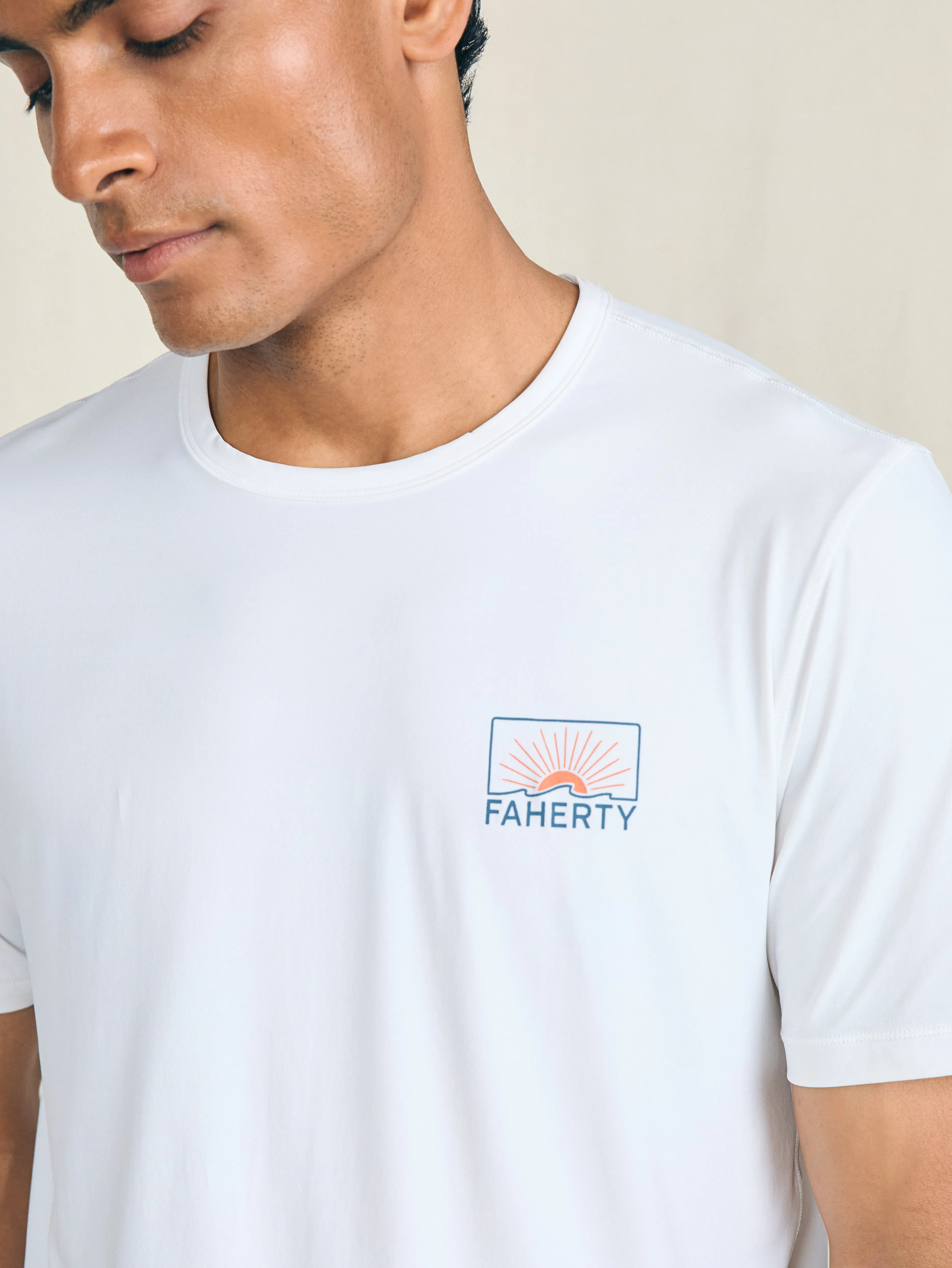 Shorelite Short-Sleeve Tech Tee - Pure White sold by Faherty product image thumbnail 2