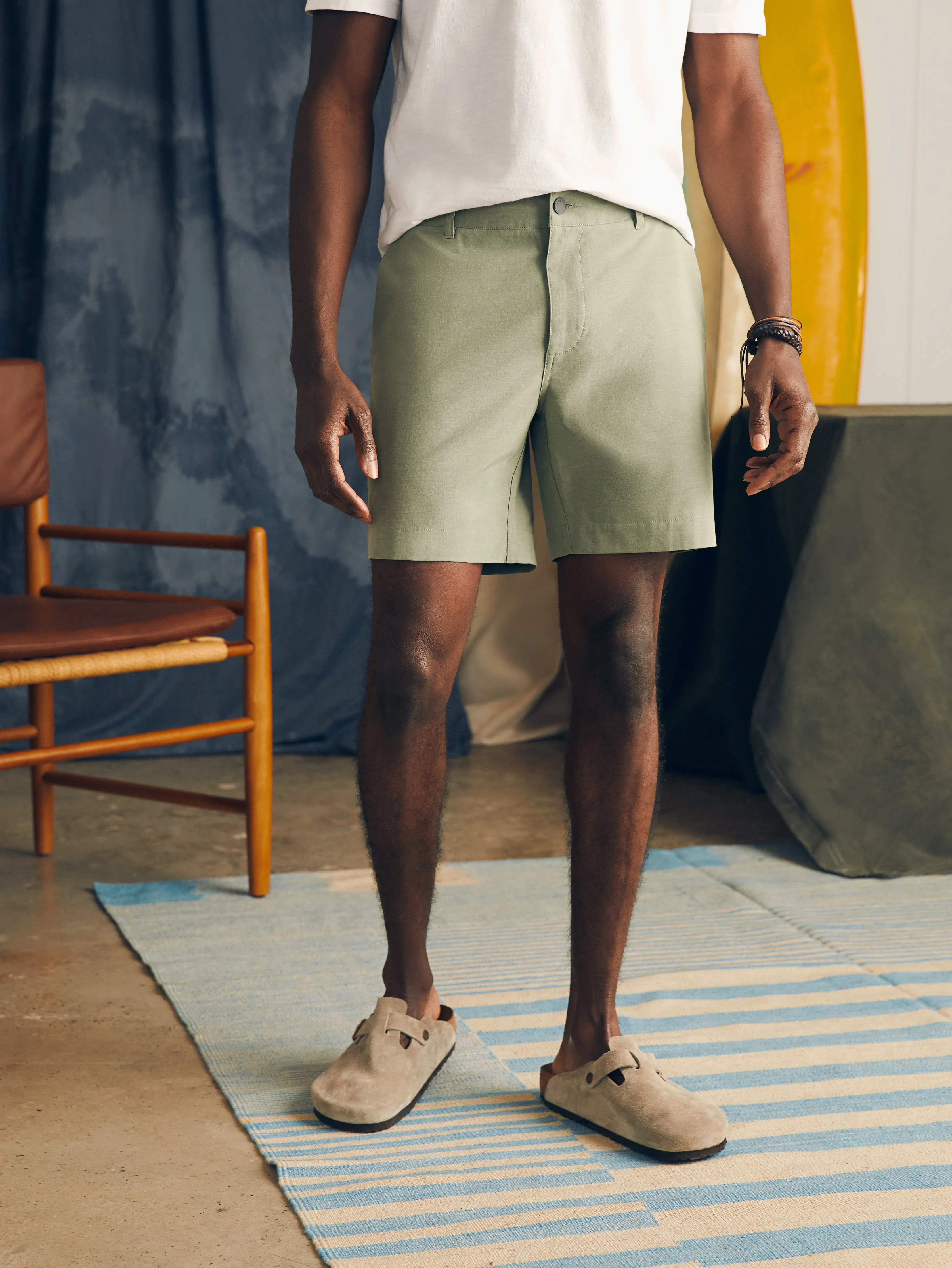 All Day Shorts (7" Inseam) - Olive sold by Faherty