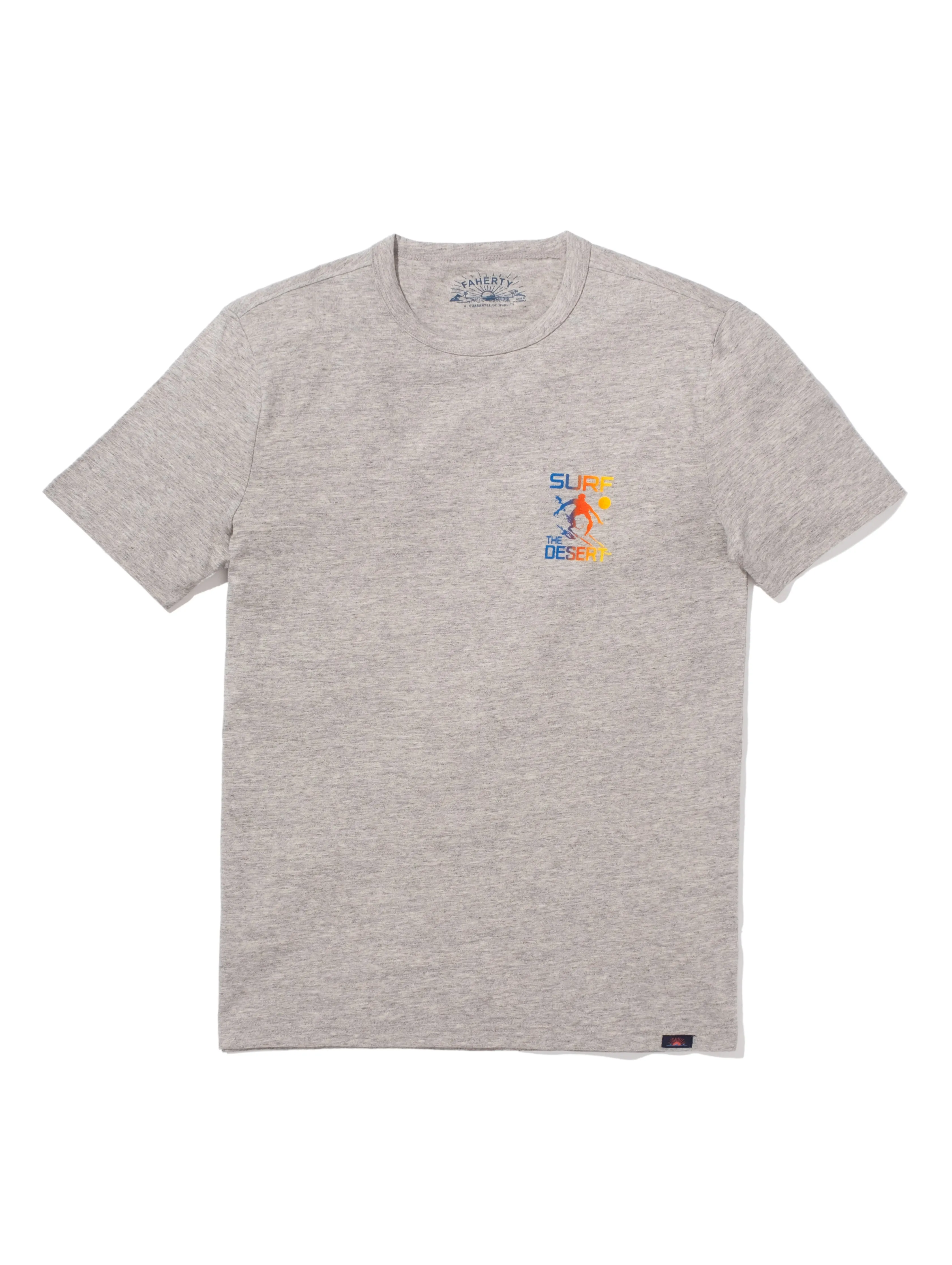 Palm Springs Short-Sleeve Crew T-Shirt - Grey Heather sold by Faherty