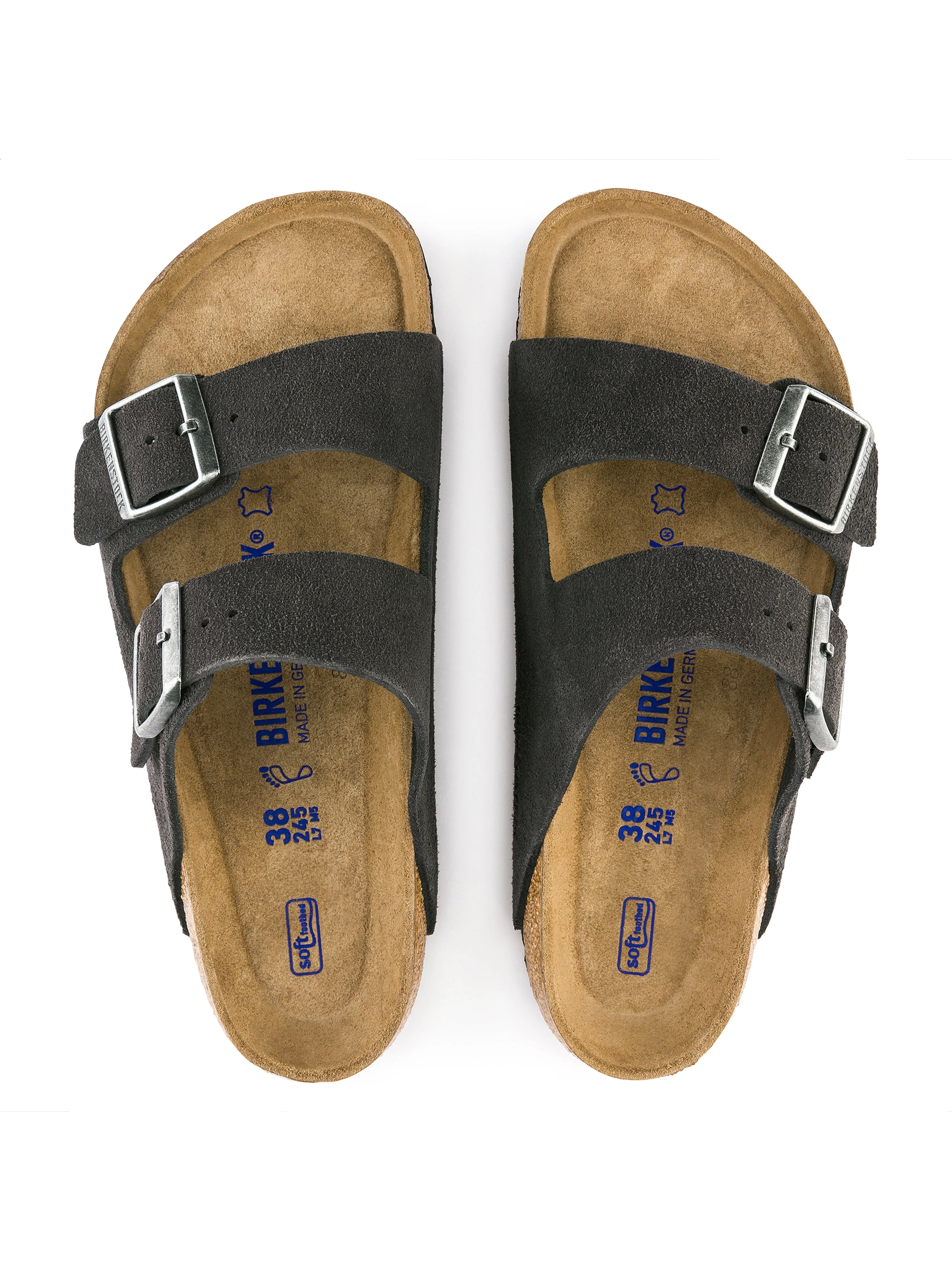Women's Birkenstock Arizona Soft Footbed - Velvet Gray sold by Faherty product image thumbnail 3