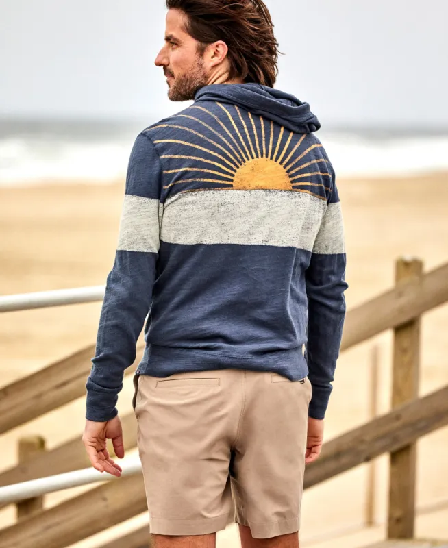 Sunwashed Sunray Slub Hoodie - Beach Sunset sold by Faherty