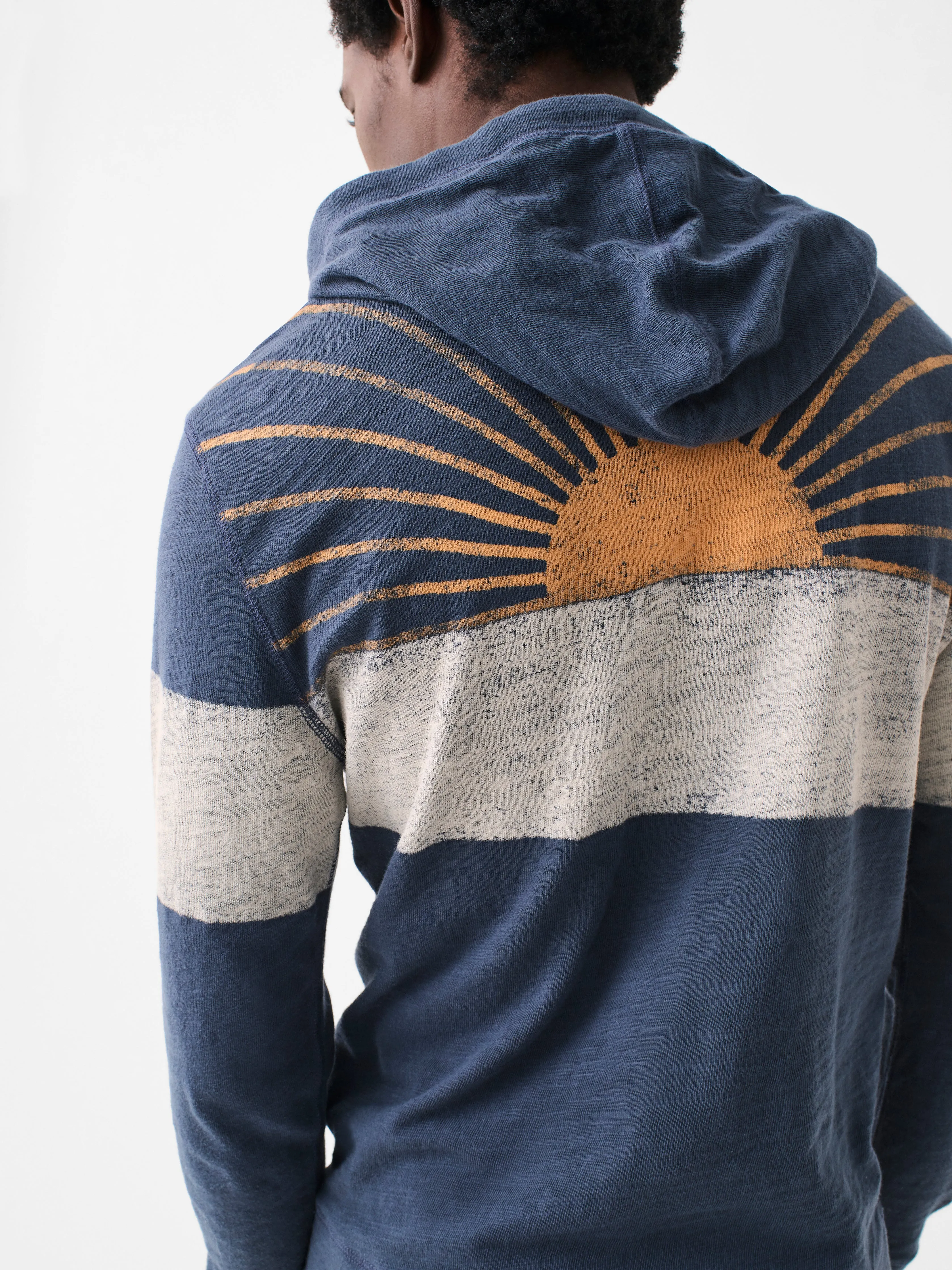 Sunwashed Sunray Slub Hoodie - Beach Sunset sold by Faherty product image thumbnail 3