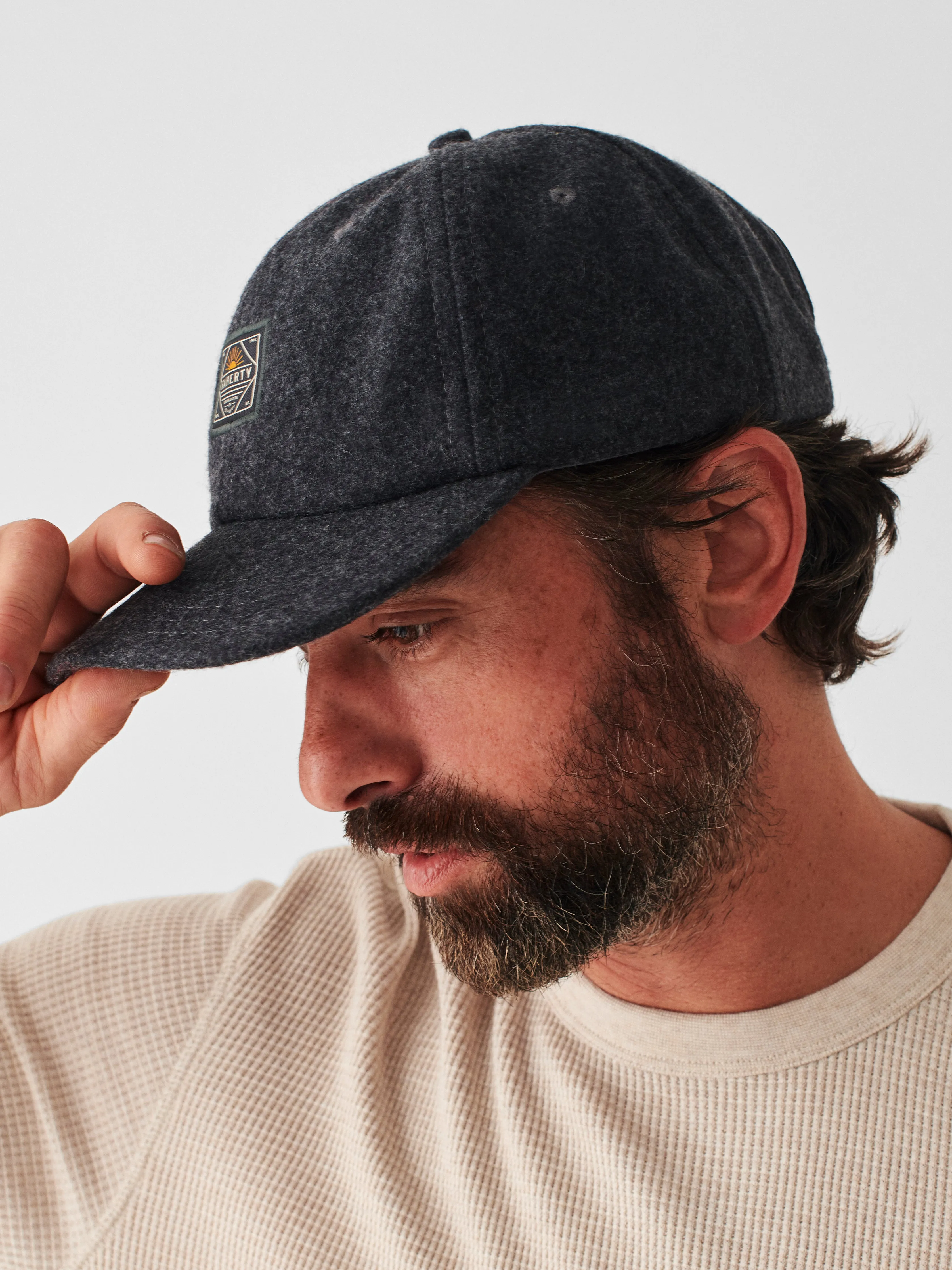Wool Baseball Hat - Grey Heather sold by Faherty product image thumbnail 2
