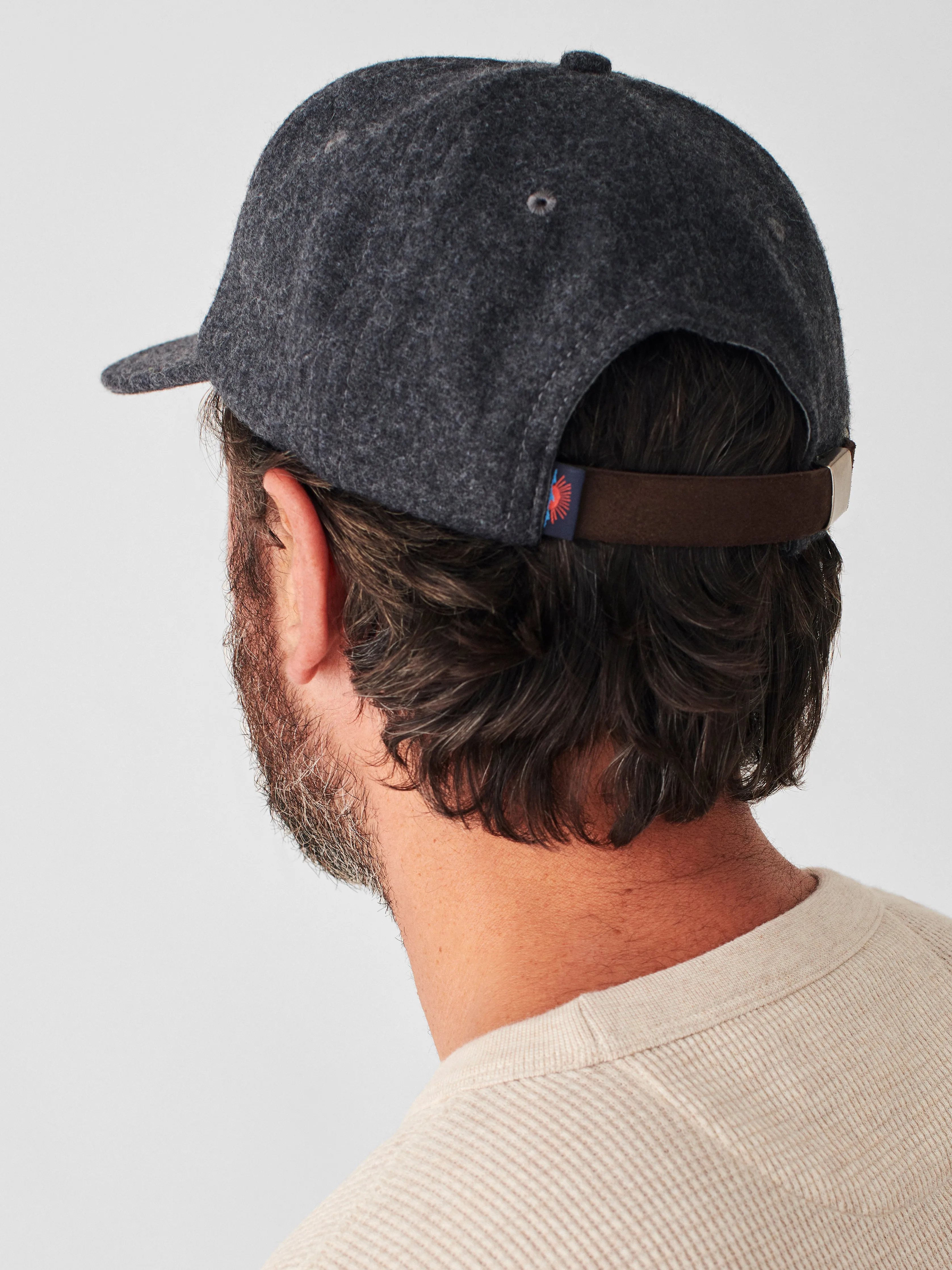 Wool Baseball Hat - Grey Heather sold by Faherty product image thumbnail 3