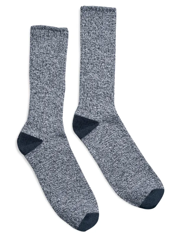 Marled Slub Sock - Washed Charcoal Marl sold by Faherty