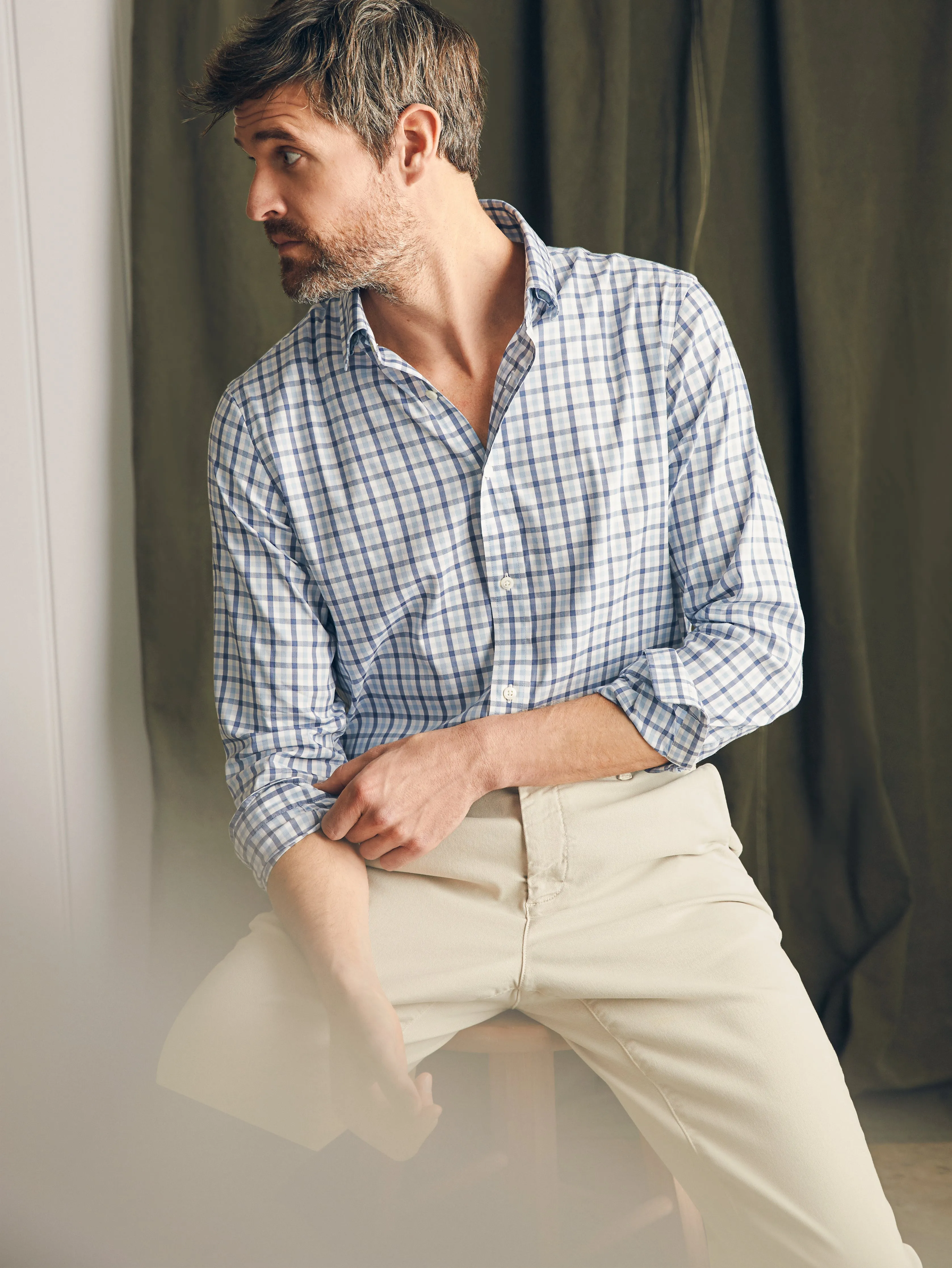 Movement™ Dress Shirt - York Avenue Gingham sold by Faherty product image thumbnail 2