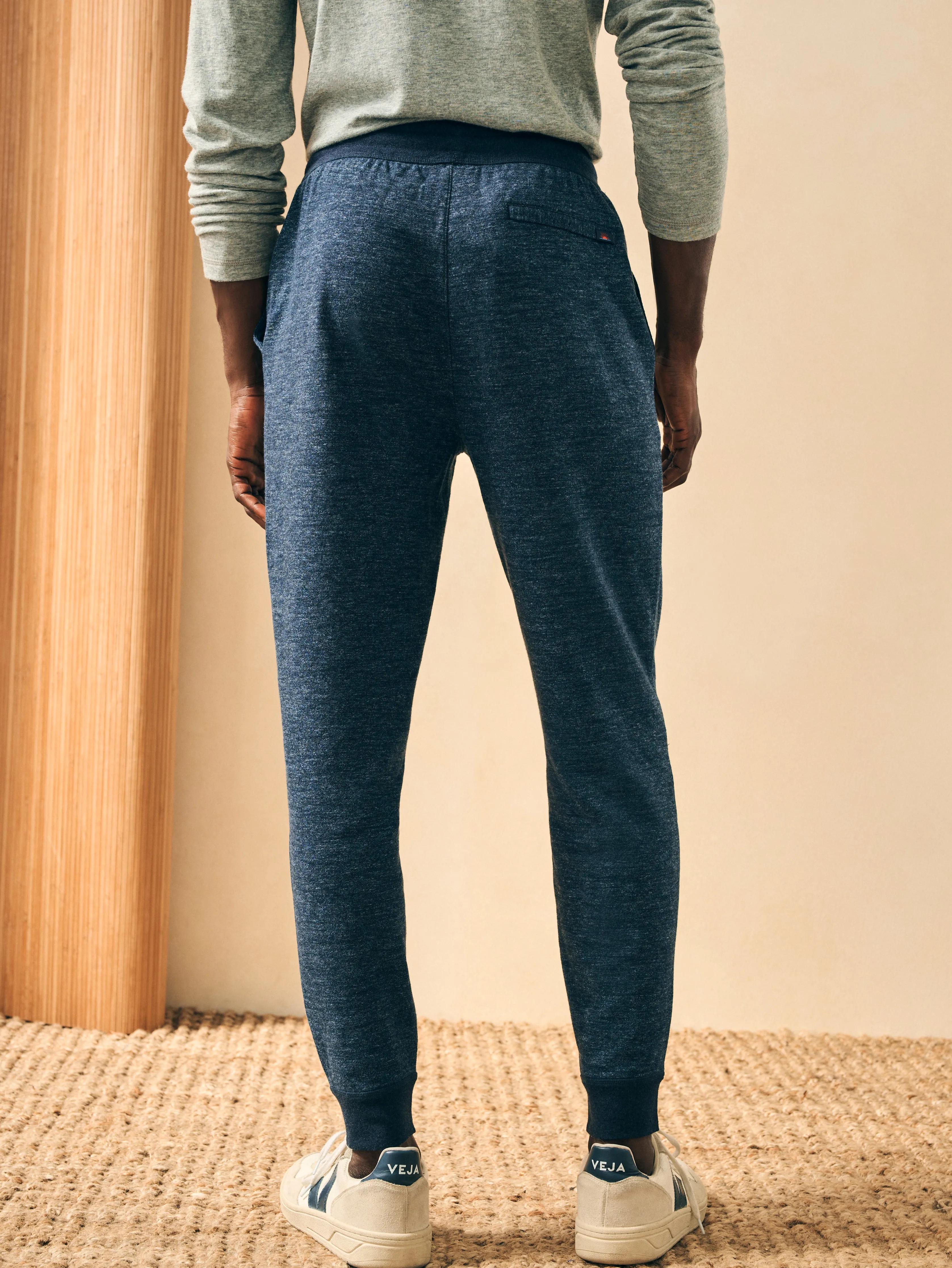 Double Knit Sweatpant - Varsity Navy Heather sold by Faherty product image thumbnail 4