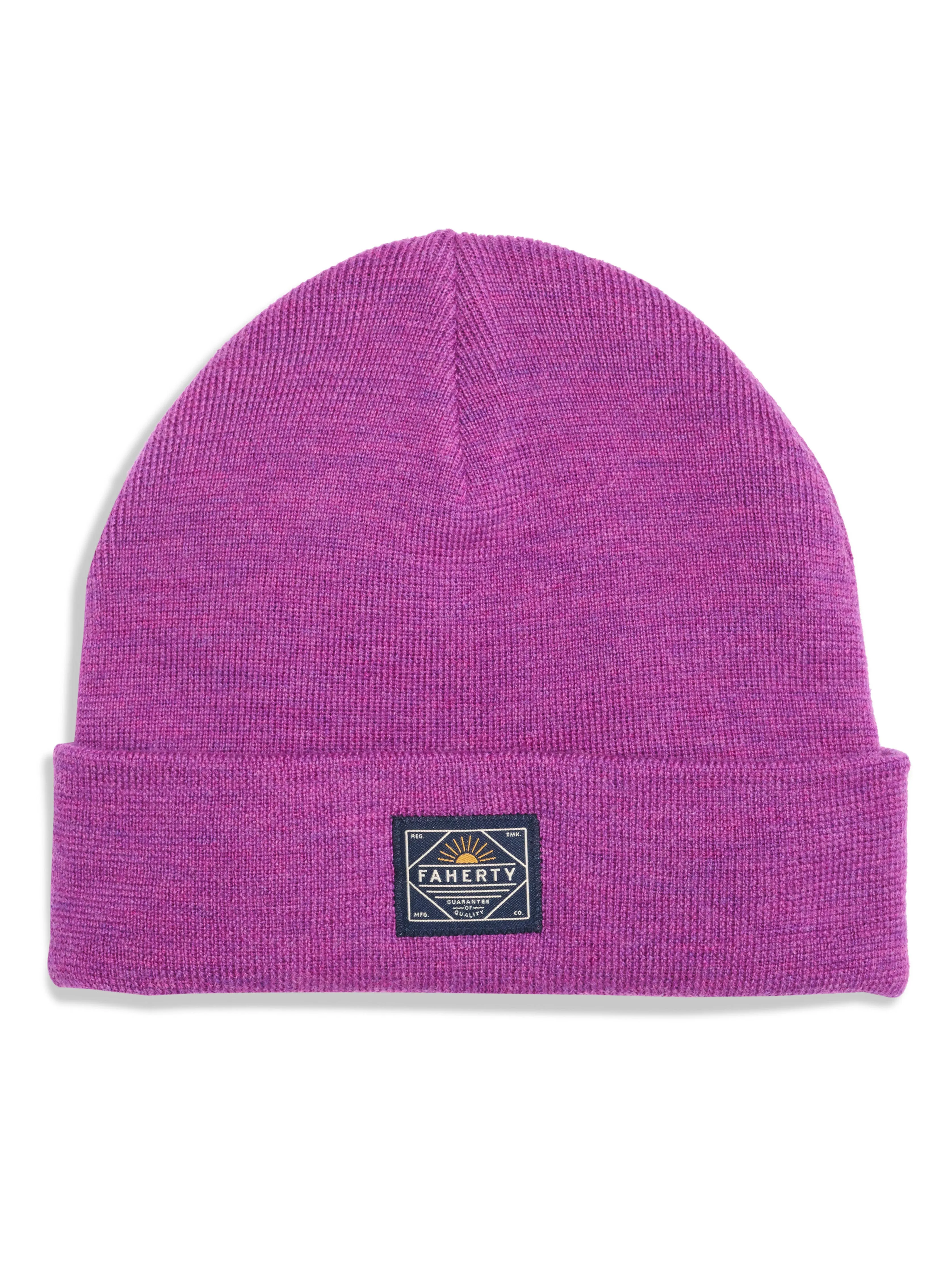 Merino Workwear Beanie - Purple sold by Faherty