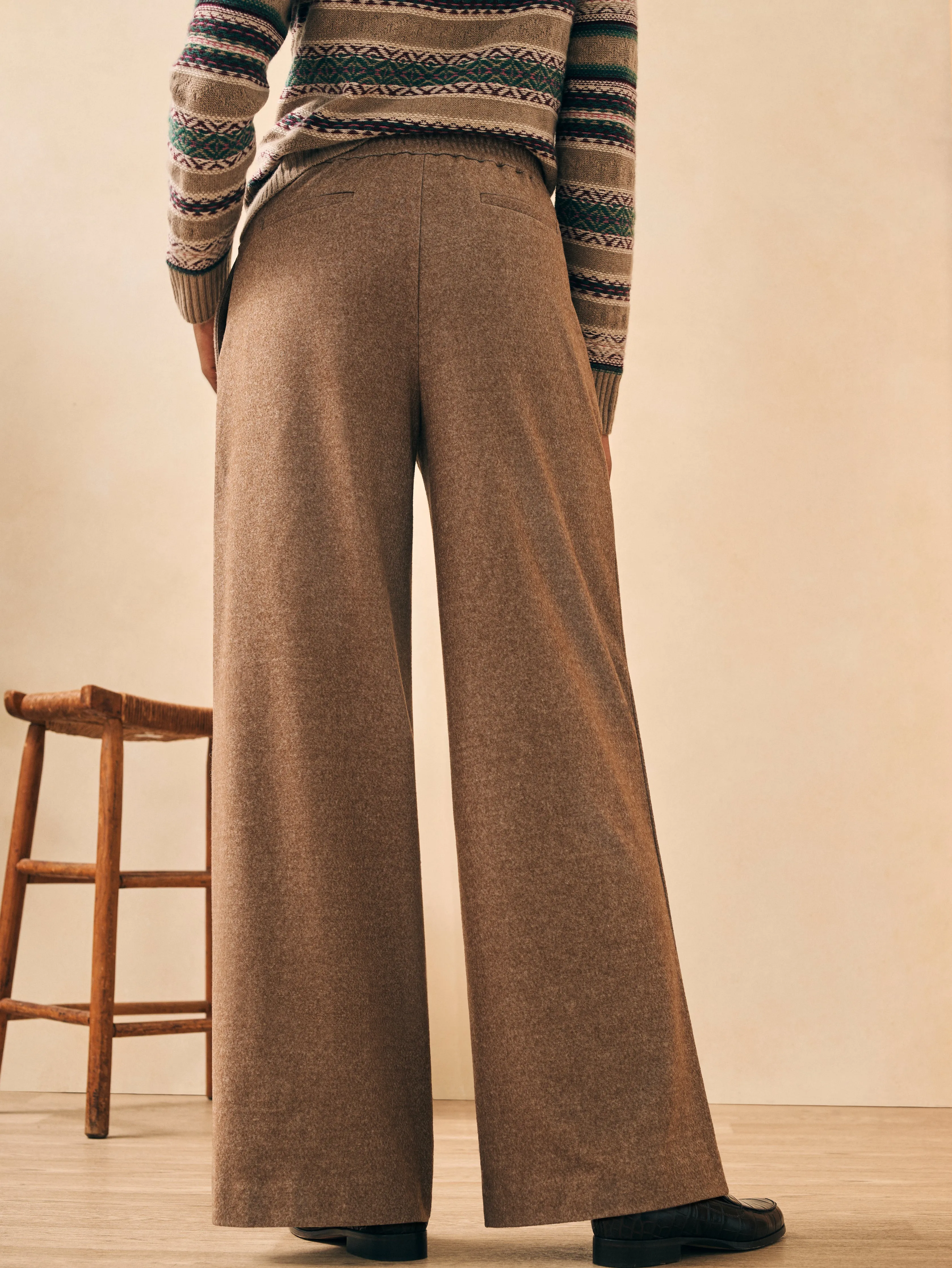 Dream Flannel Trouser - Camel sold by Faherty product image thumbnail 4